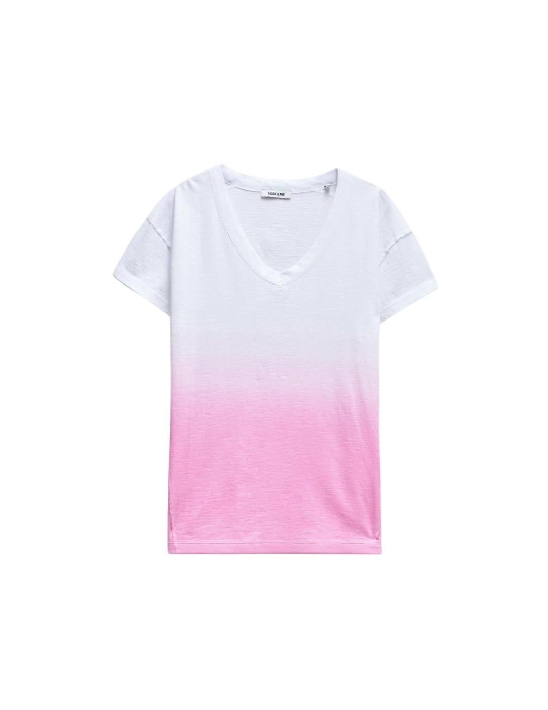 Salsa Jeans Camiseta Degradado Rosa