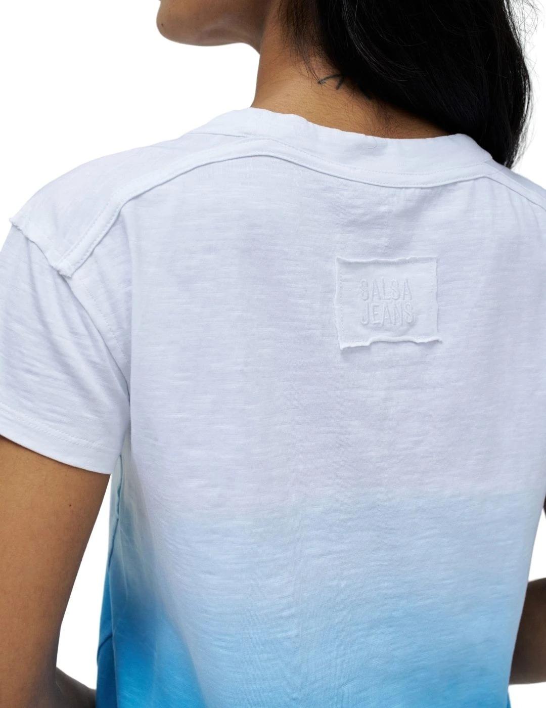 Salsa Jeans Camiseta Degradado Azul