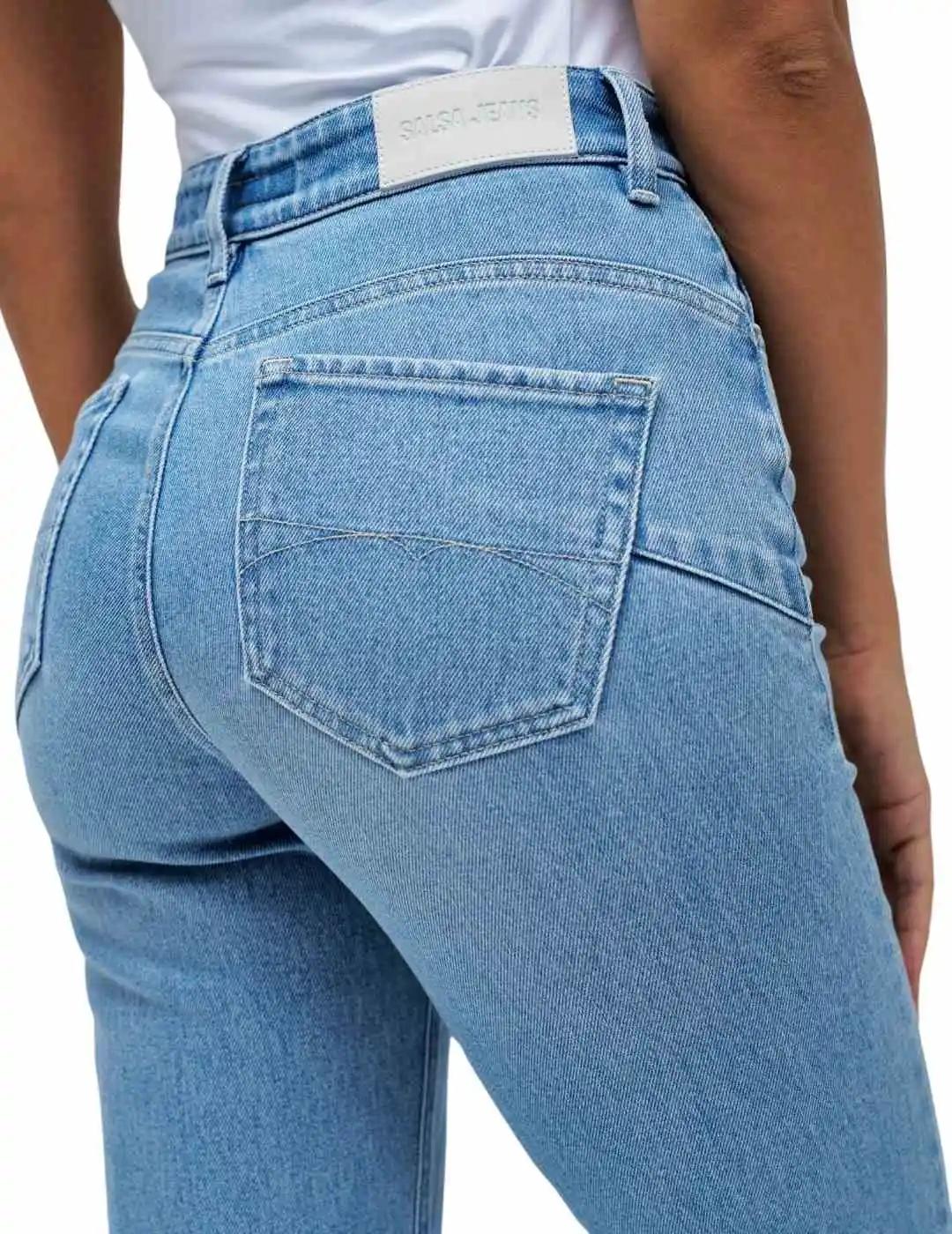 Salsa Jeans Vaqueros Faith Push In Straight Azul