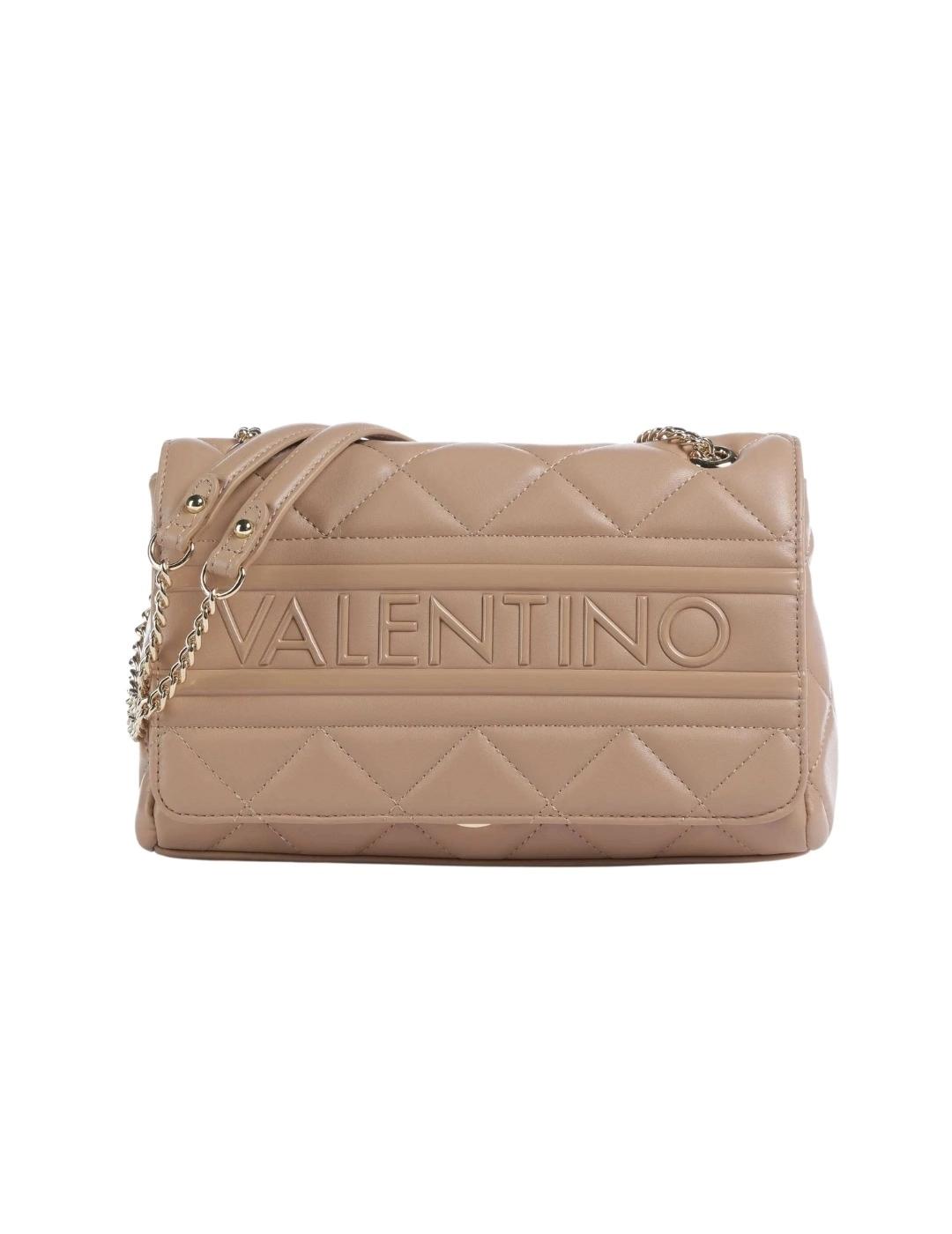 Valentino Bolso pequeño acolchado cadena Beige
