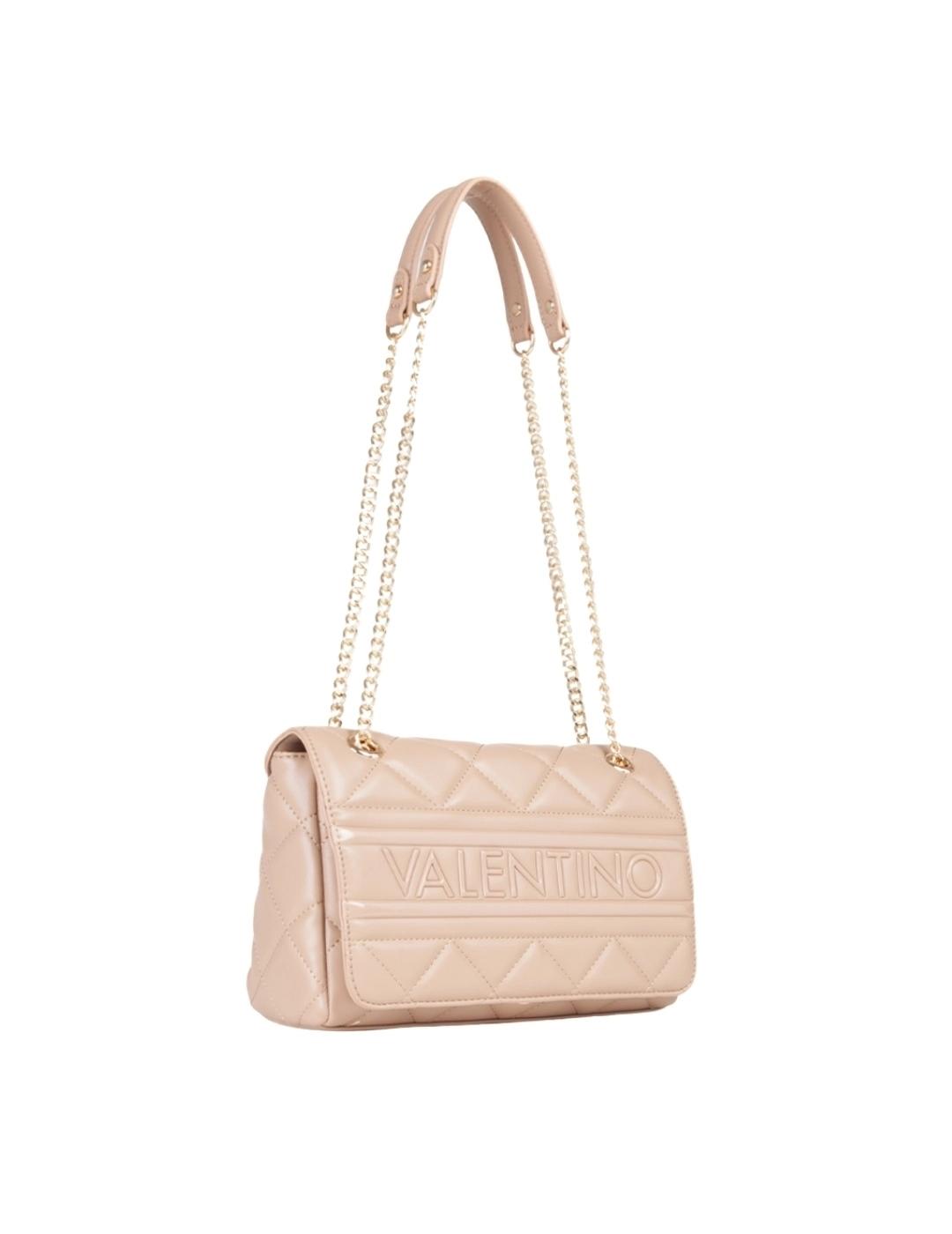 Valentino Bolso pequeño acolchado cadena Beige