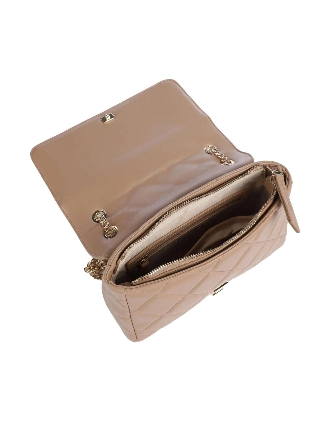 Valentino Bolso pequeño acolchado cadena Beige