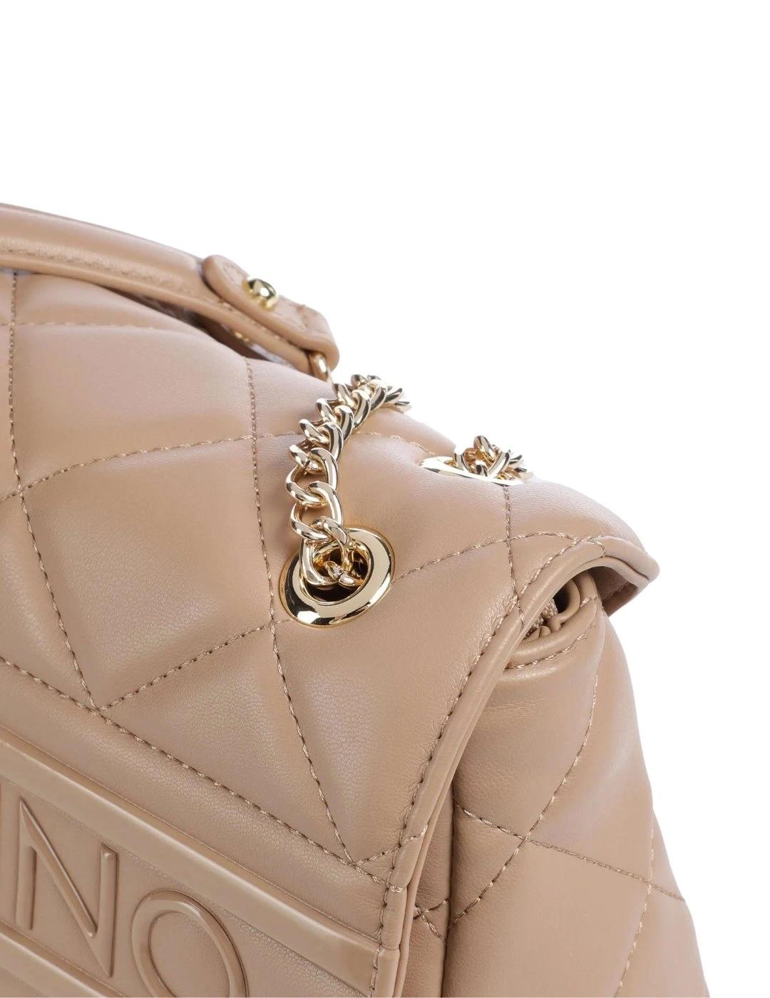 Valentino Bolso pequeño acolchado cadena Beige
