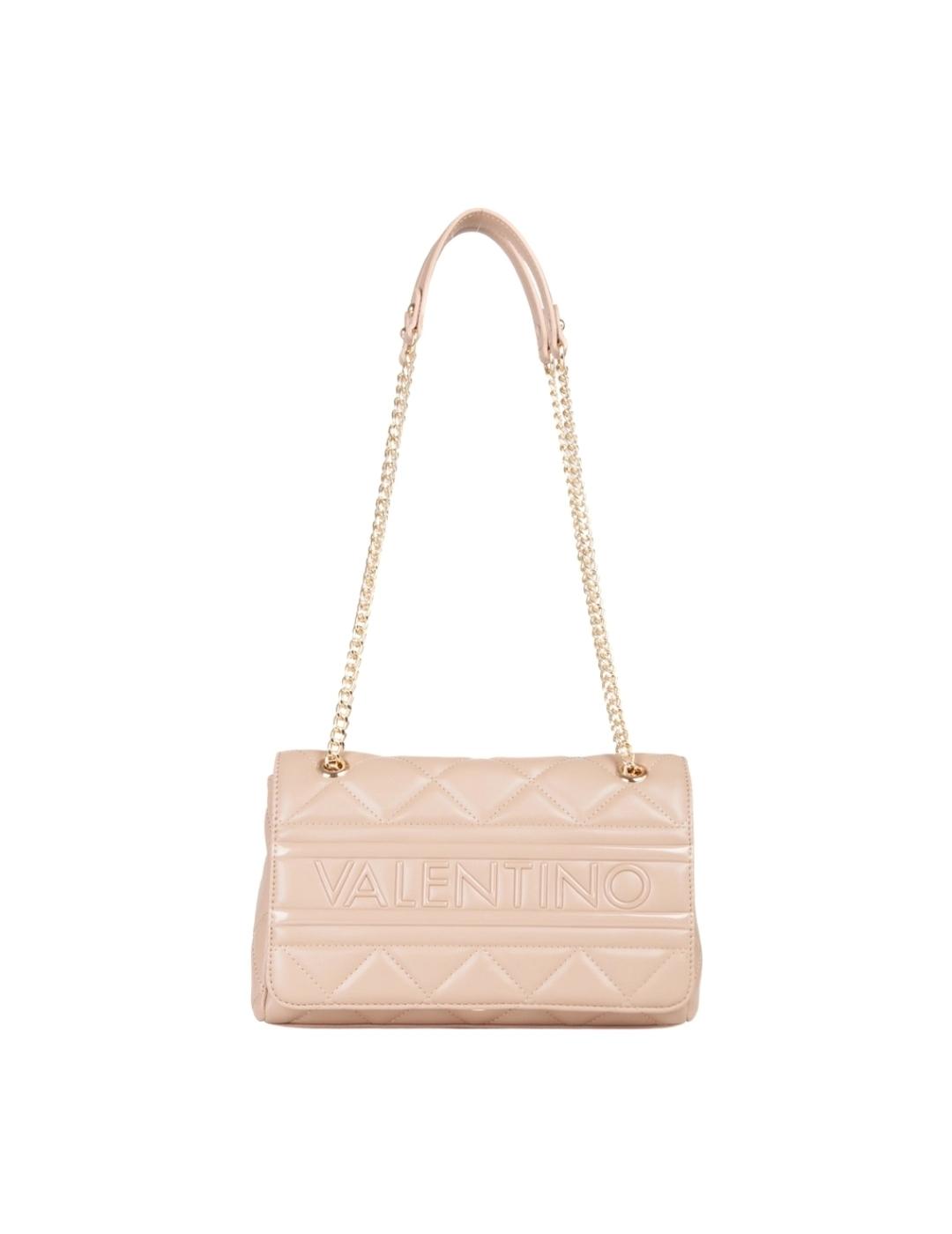 Valentino Bolso pequeño acolchado cadena Beige