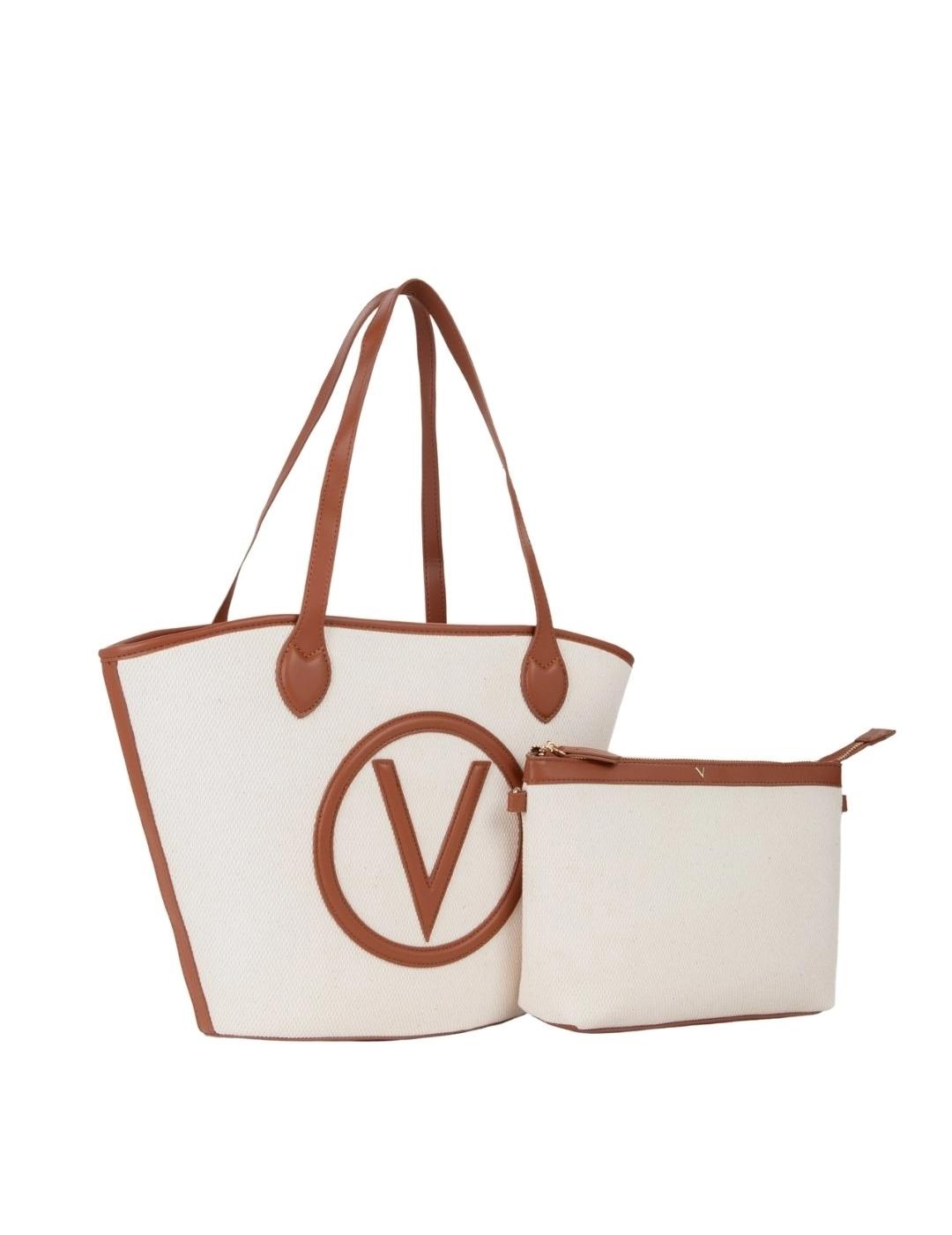 Valentino Bolso Shopper Covent Beige y marrón