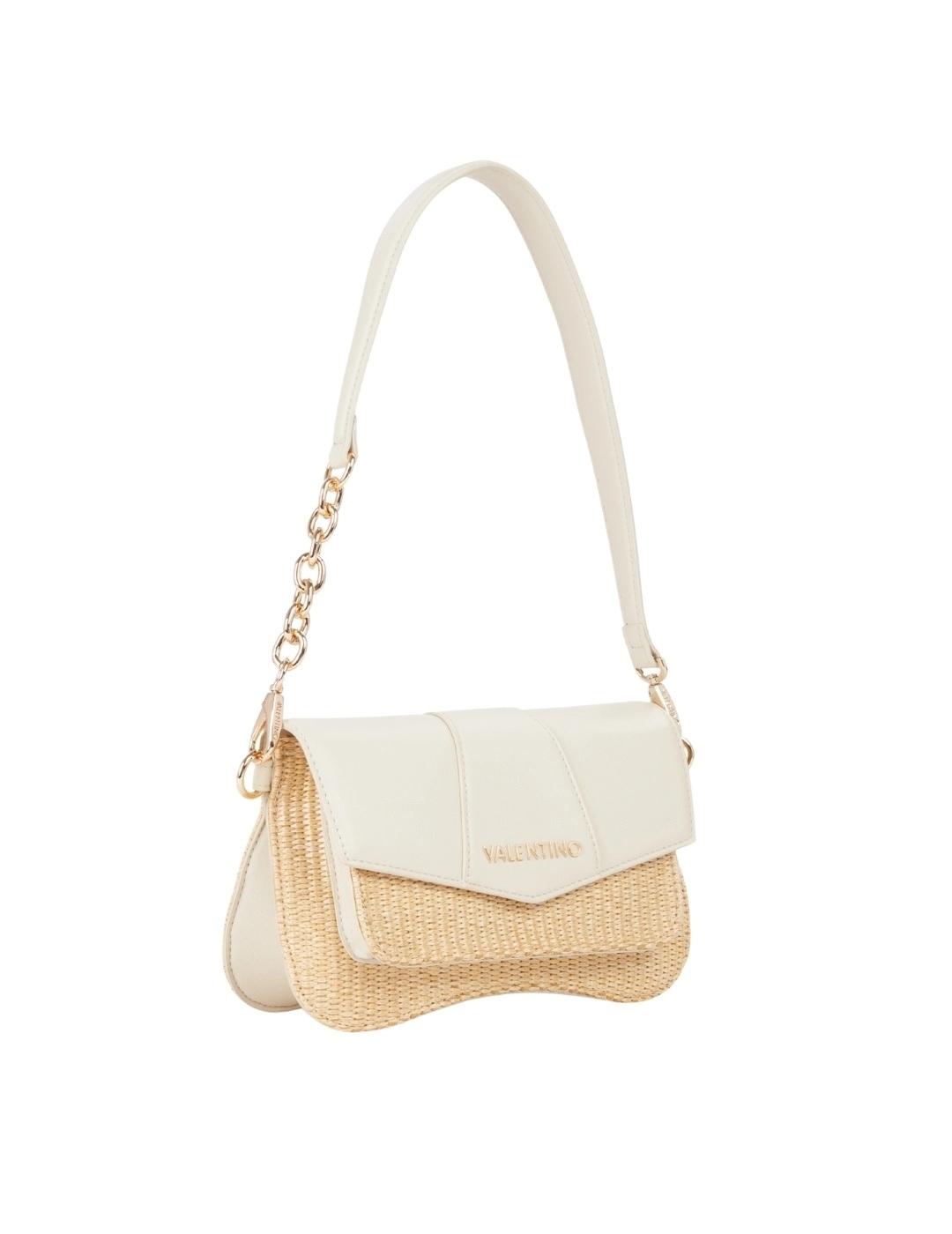 Valentino Bolso Sottospalla Unika Beige y blanco