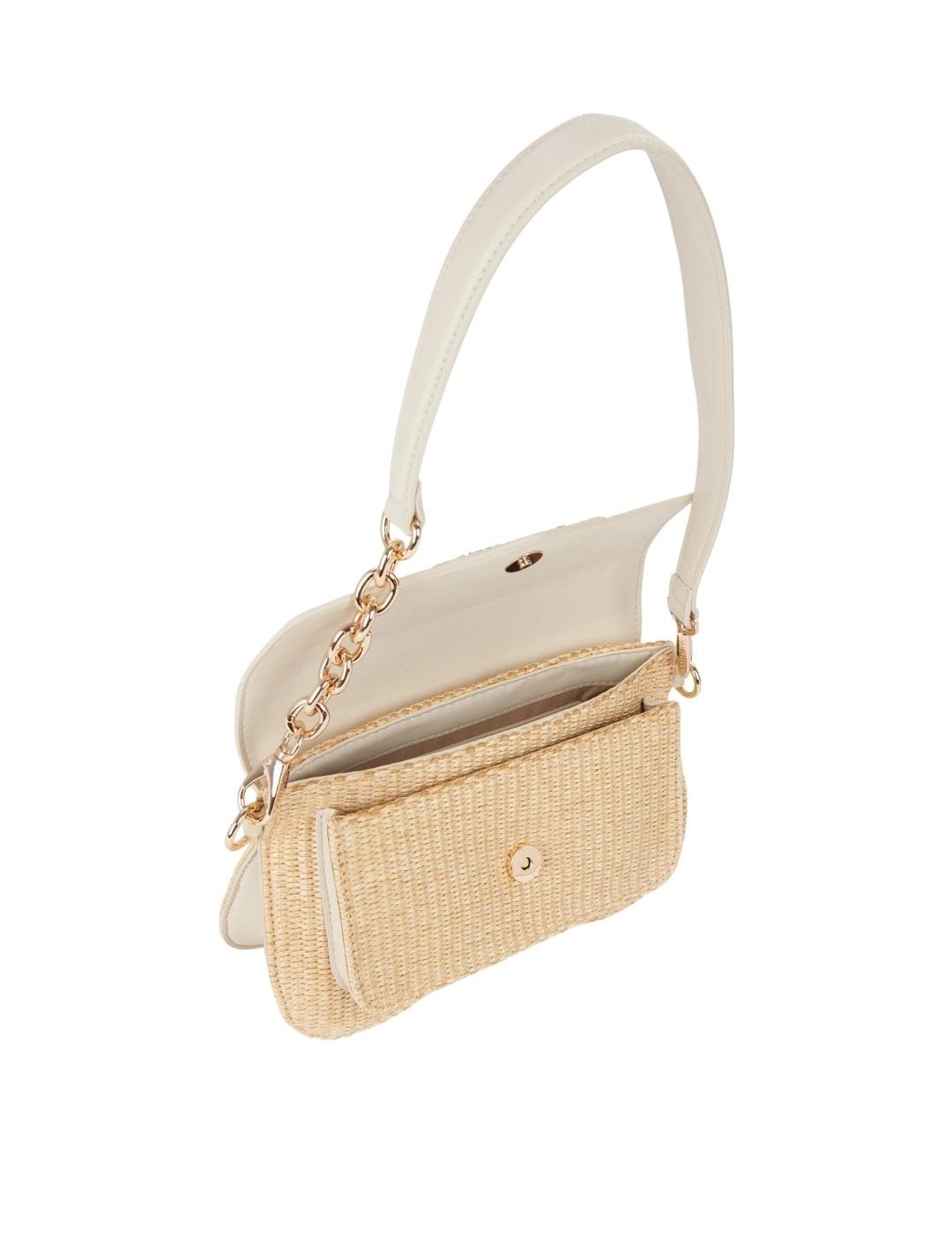 Valentino Bolso Sottospalla Unika Beige y blanco