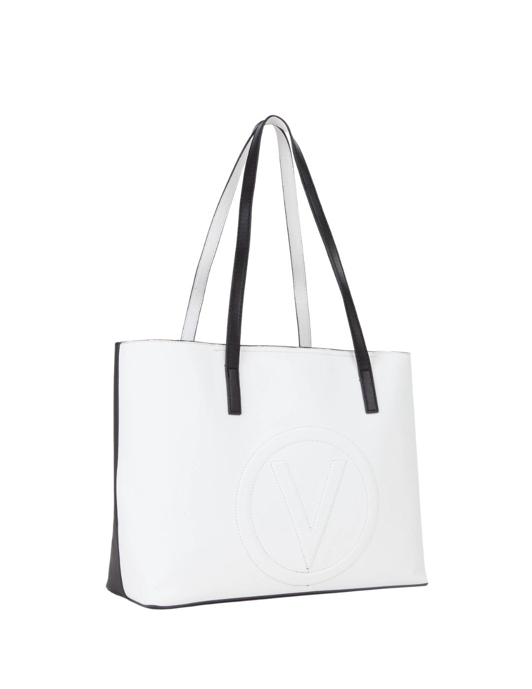 Valentino Bolso Shopper Selena Negro y blanco