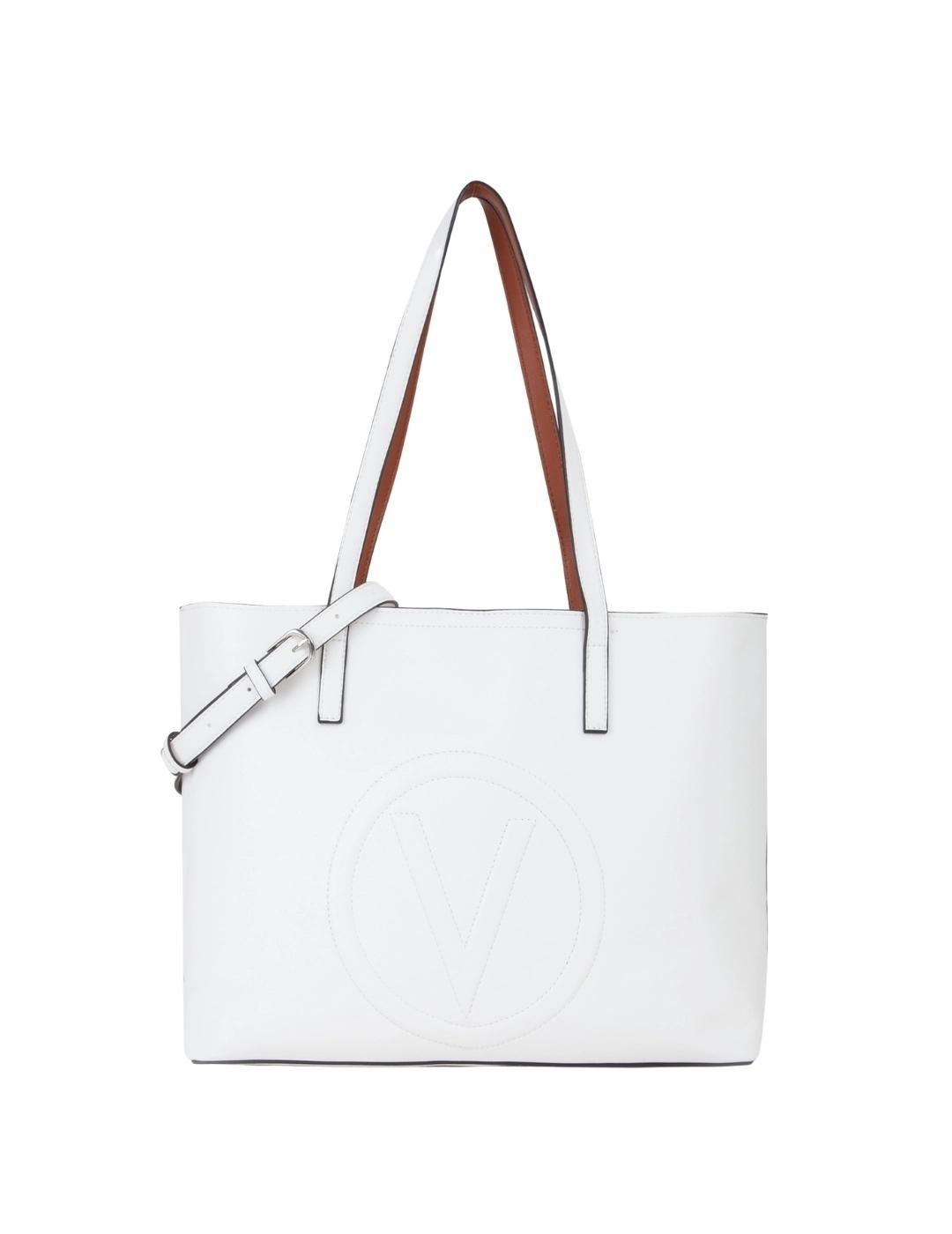 Valentino Bolso Shopper Selena Blanco y marrón