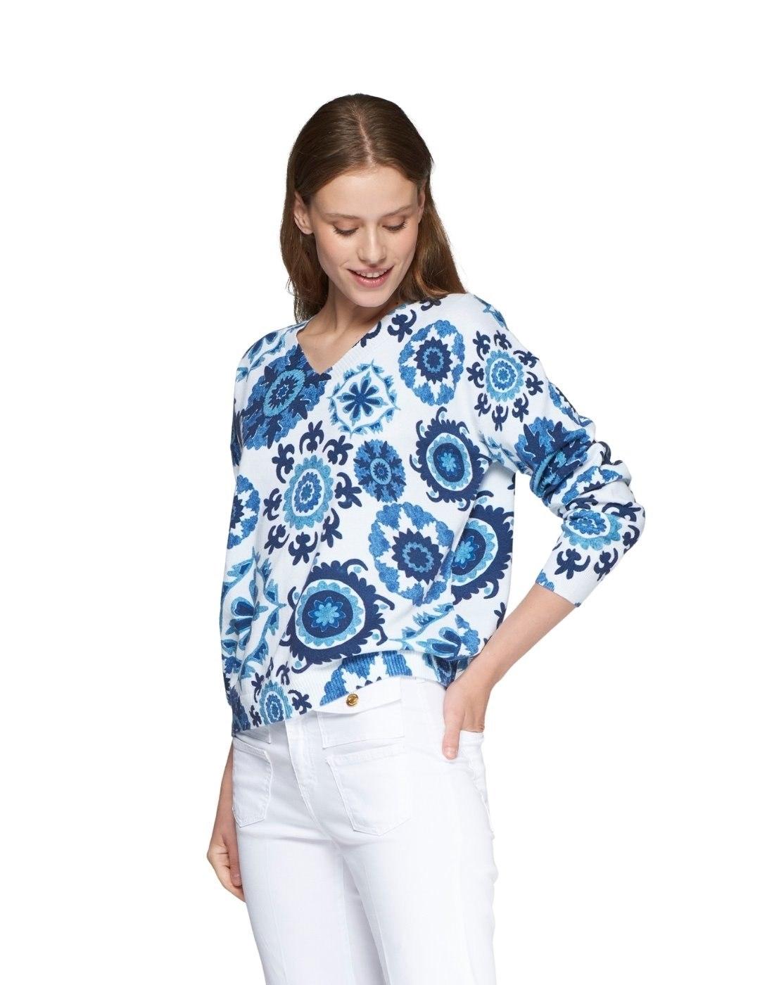 Vilagallo Punto JERSEY ESTAMP SUZANI AZULES