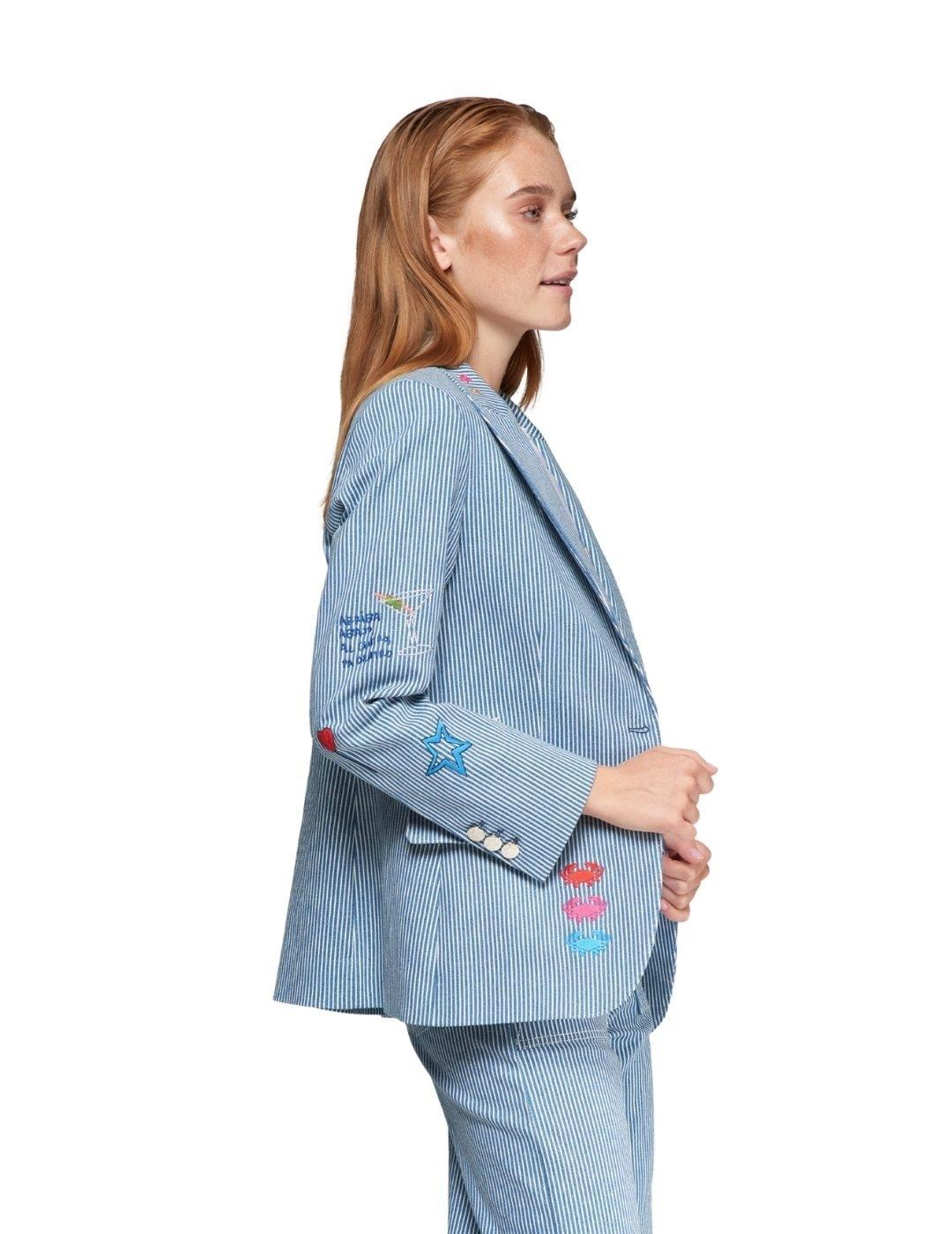 Vilagallo Chaqueta HEATHER EMB DENIM RAYA