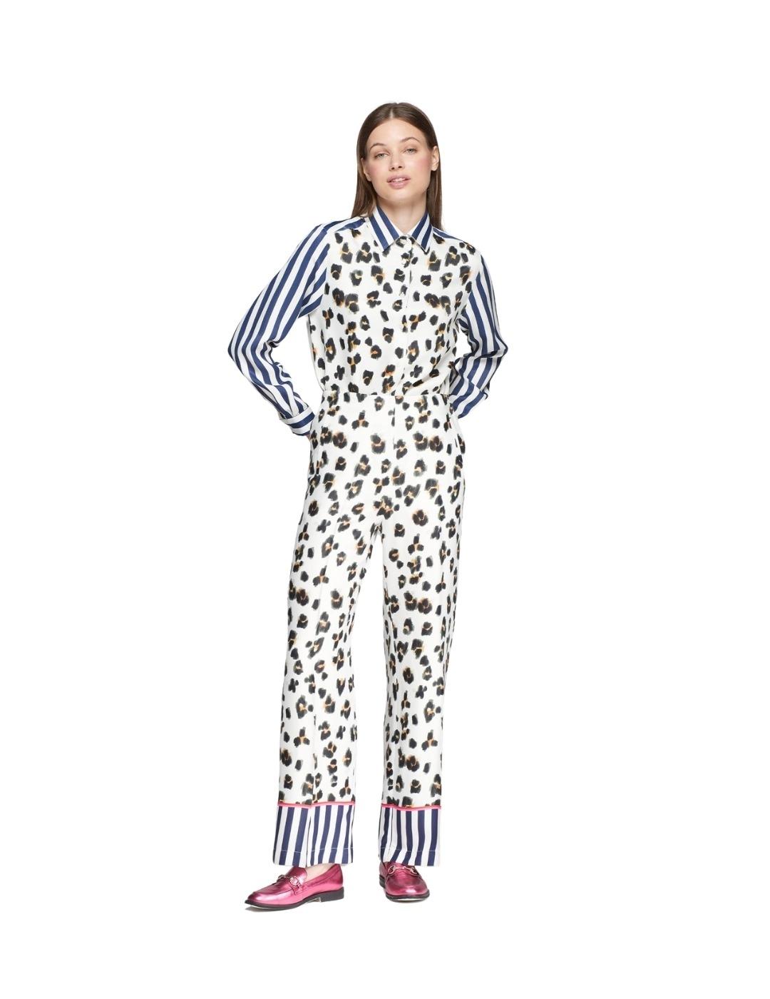 Vilagallo Pantalón ELENA LEOPARDO RAYAS
