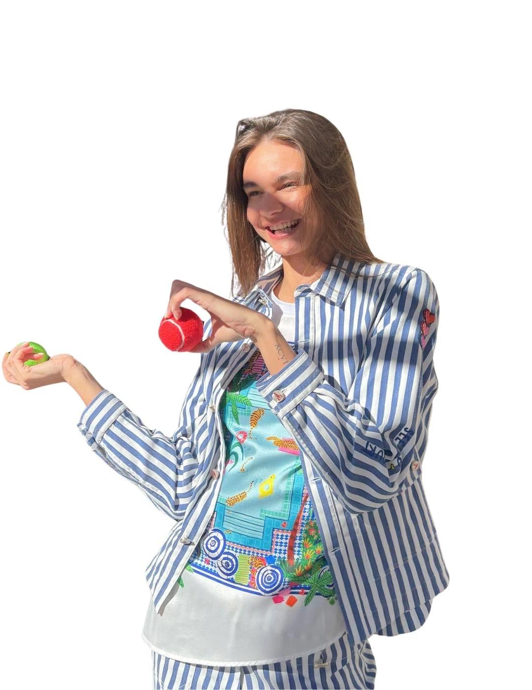 Vilagallo Chaqueta OLIVIA EMB RAYA PUERTO BANUS