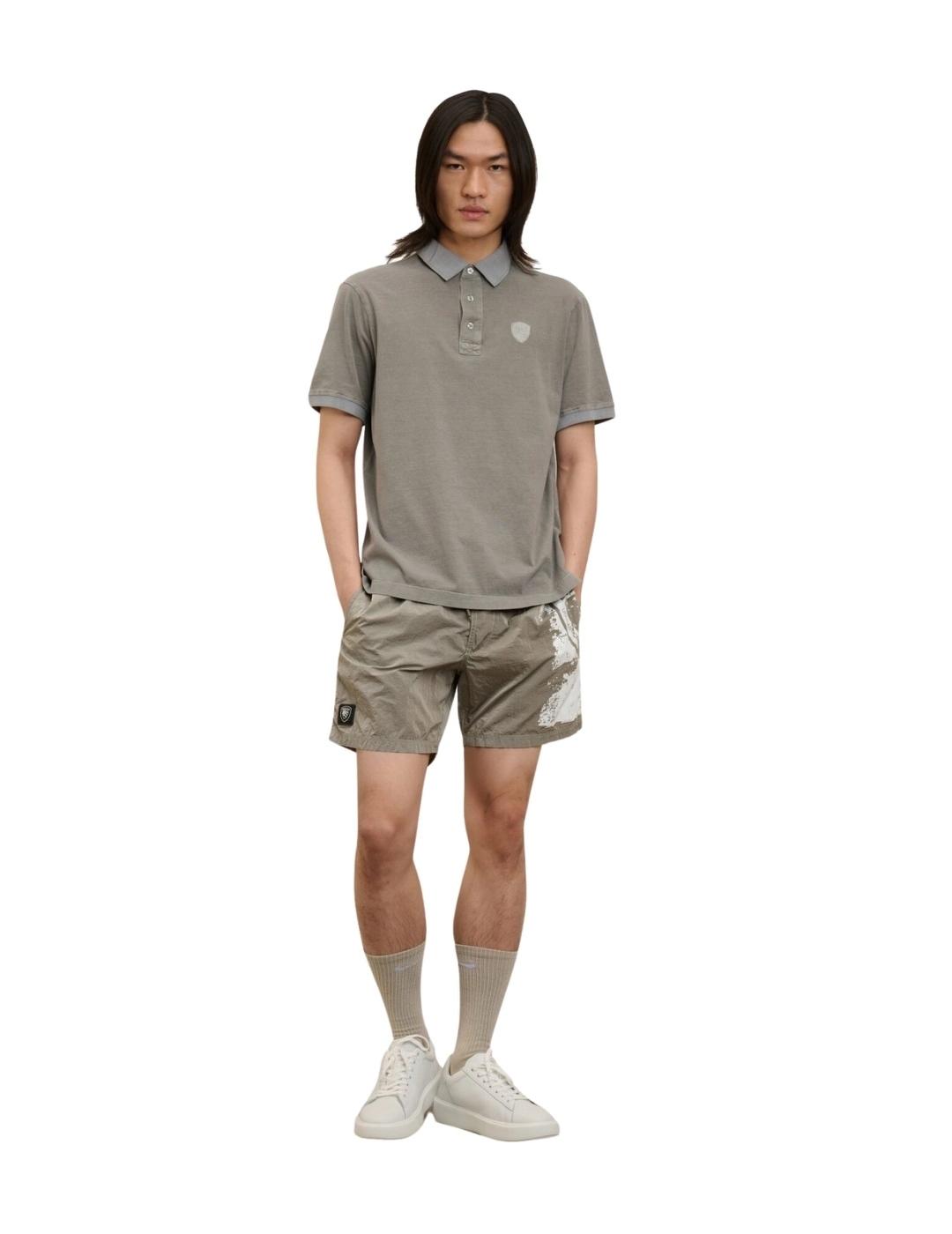 Blauer Polo manga corta Devitt Gris