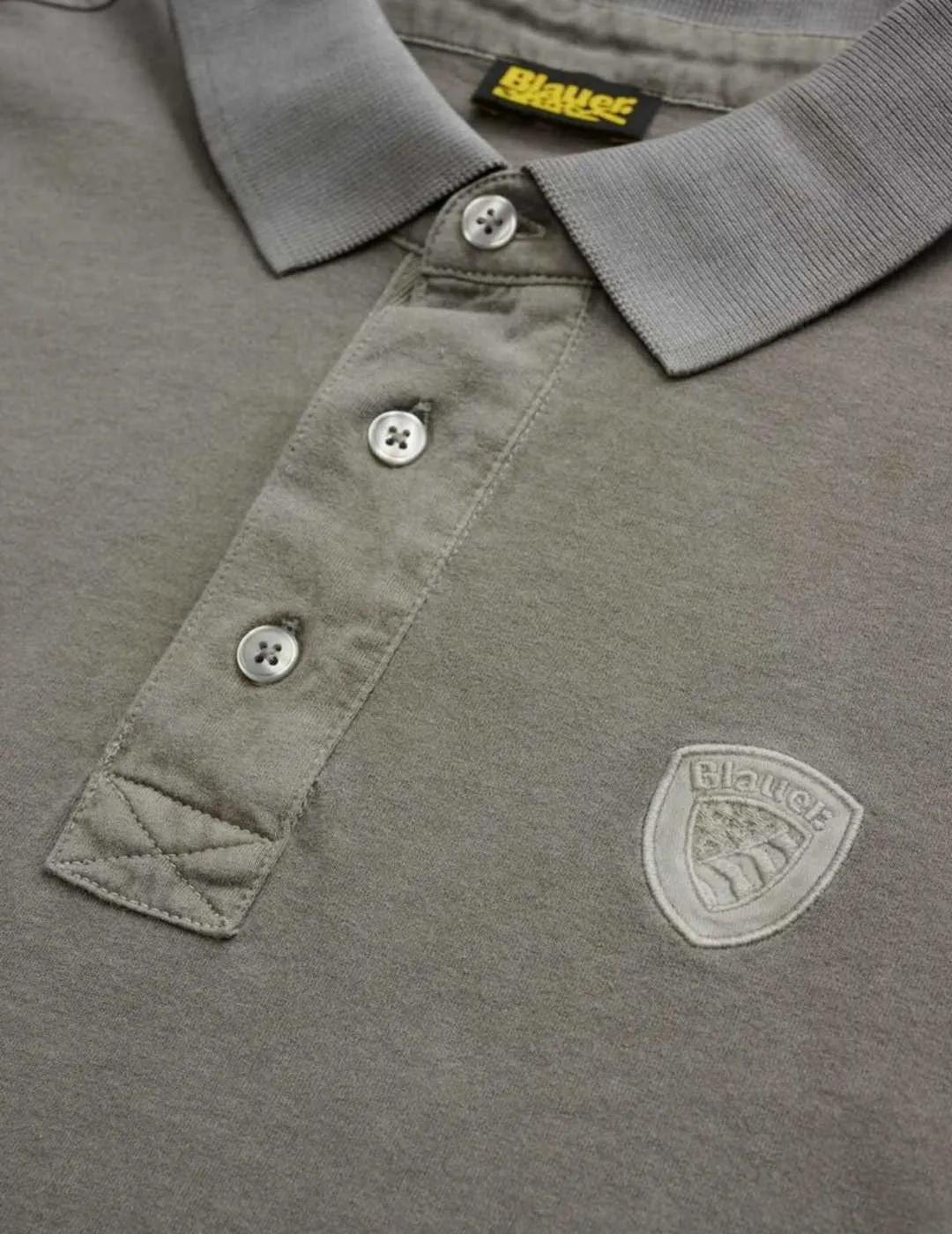 Blauer Polo manga corta Devitt Gris