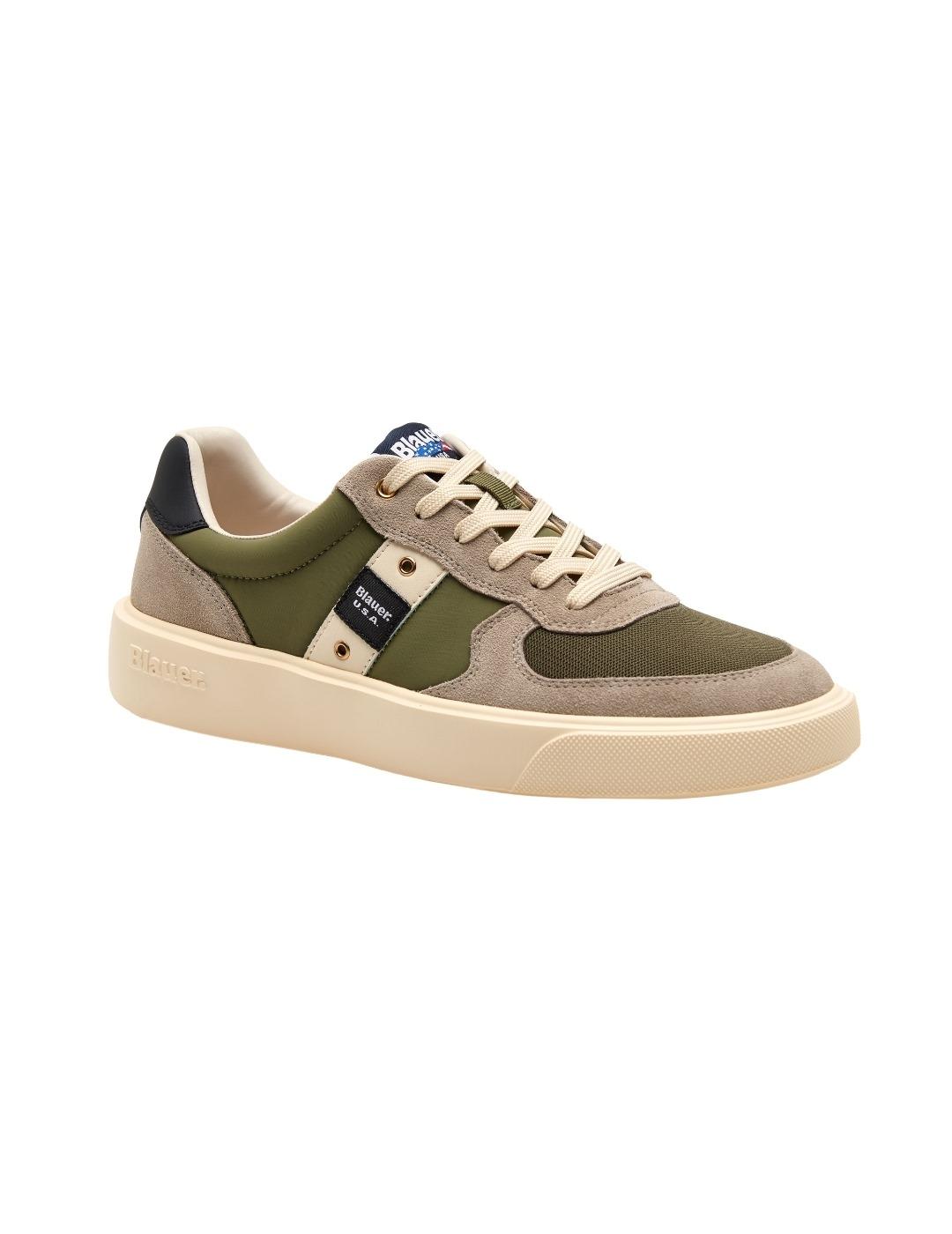 Blauer Zapatillas Verde y beige