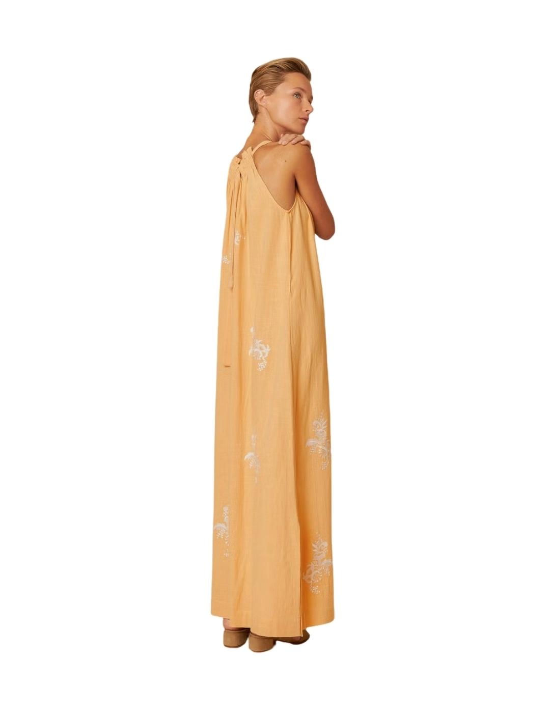 Indi & Cold Vestido Cuello Halter Mandarina