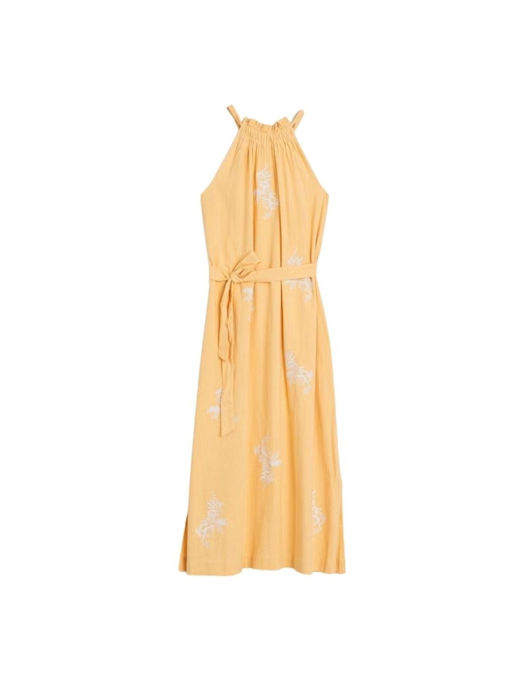 Indi & Cold Vestido Cuello Halter Mandarina