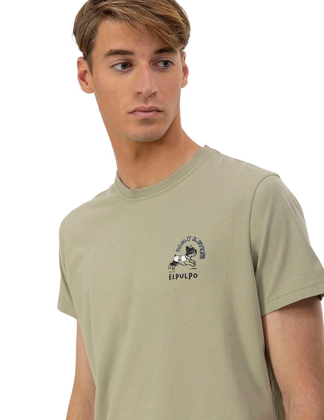 El Pulpo Camiseta Estampado Daily Routine Verde Sa