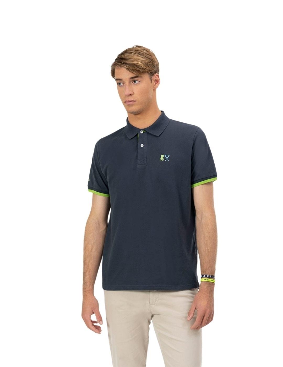 El Pulpo Polo Bordado Esenciales  Azul Marino