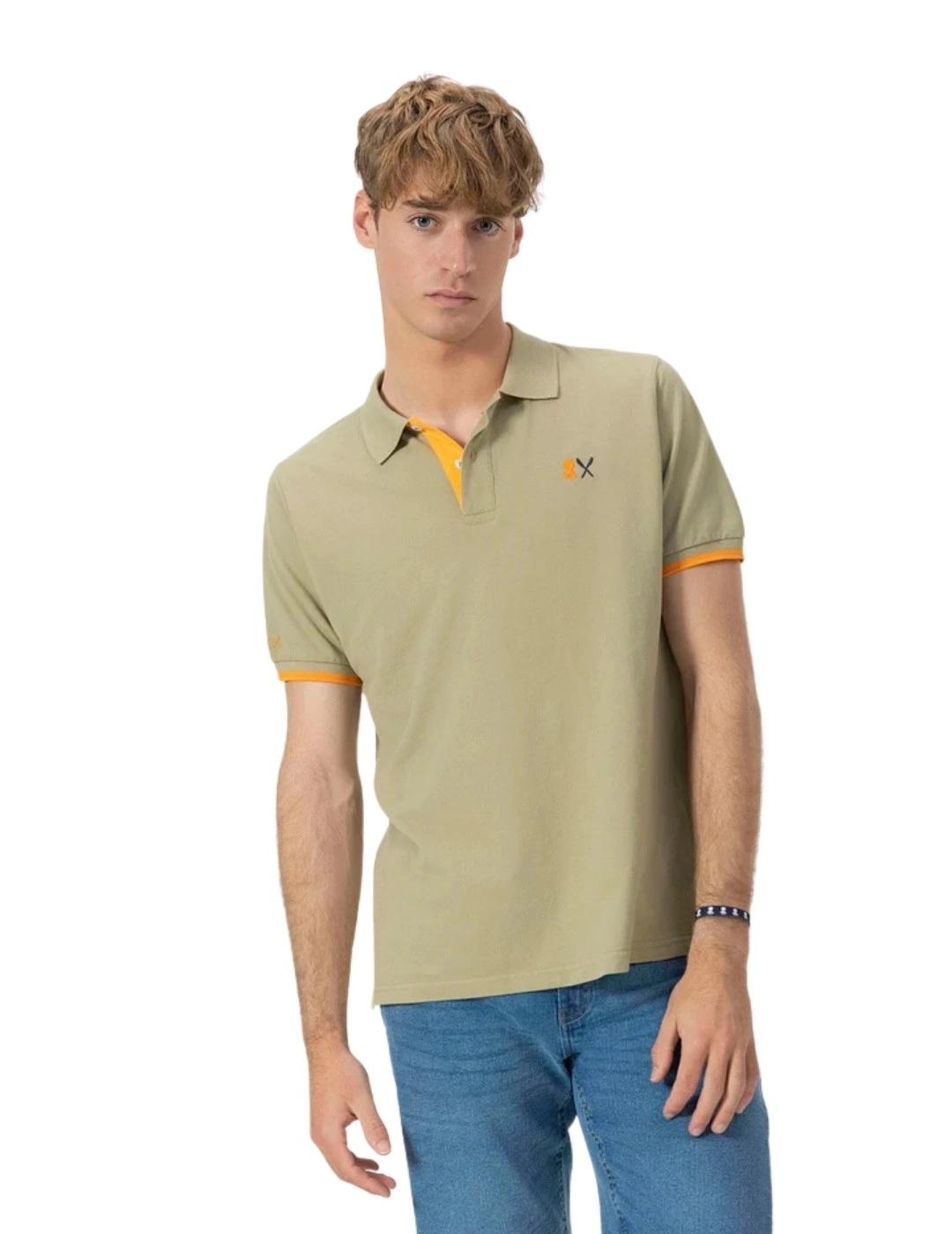 El Pulpo Polo Bordado Esenciales  Verde Salvia