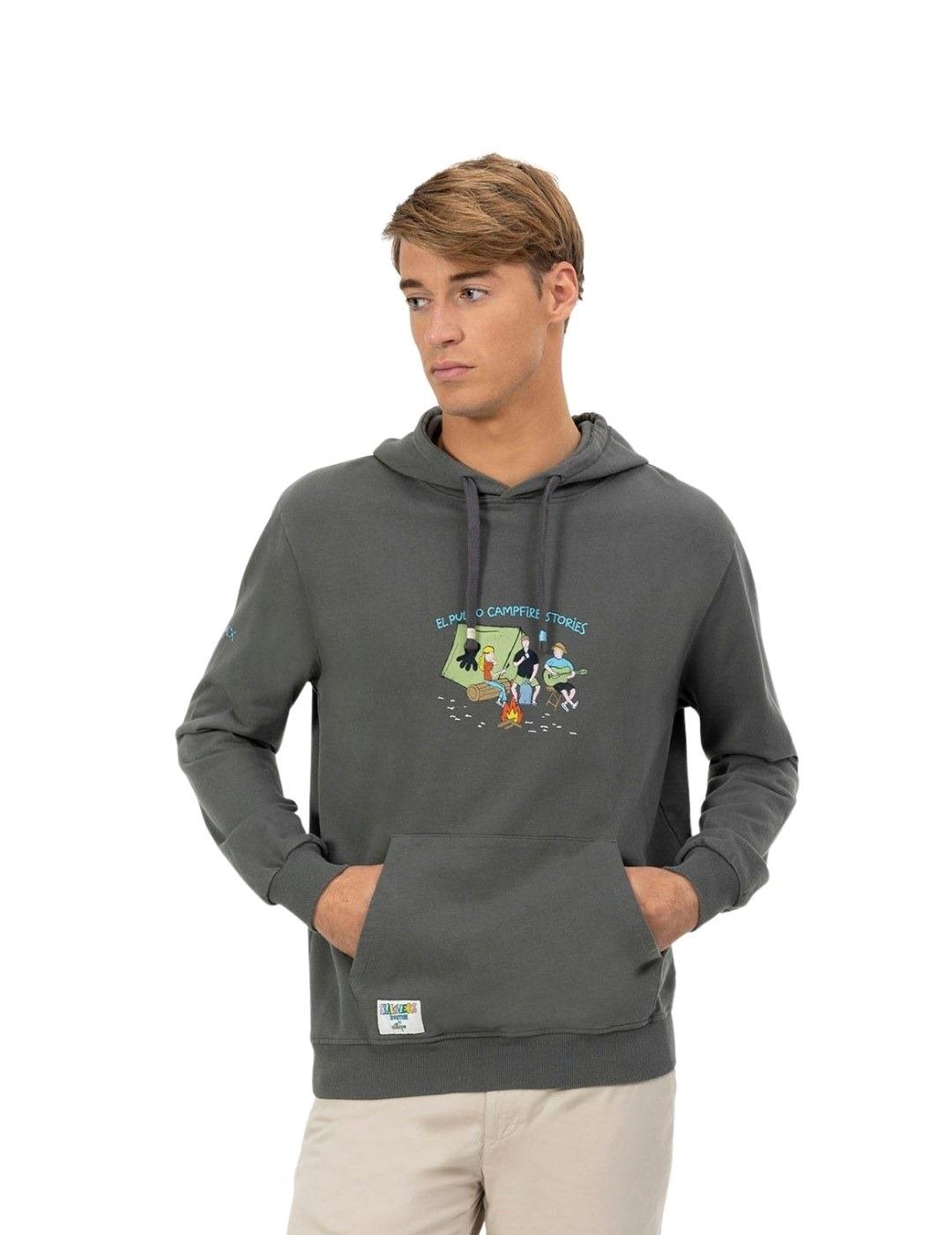 El Pulpo Sudadera Capucha Estampado Campfire Antra