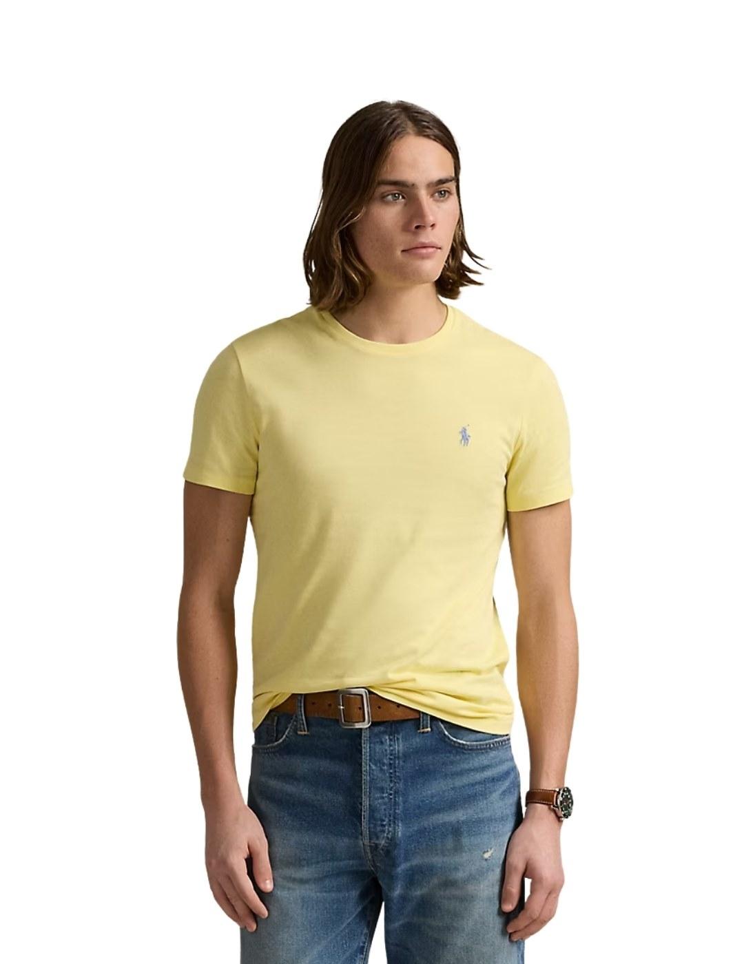 Ralph Lauren Camiseta manga corta amarillo pastel