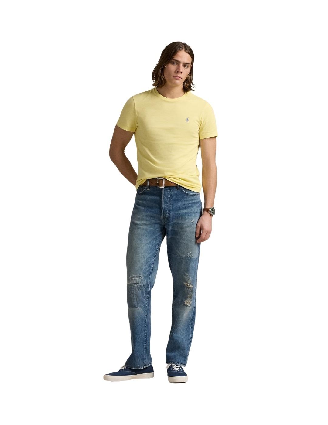 Ralph Lauren Camiseta manga corta amarillo pastel