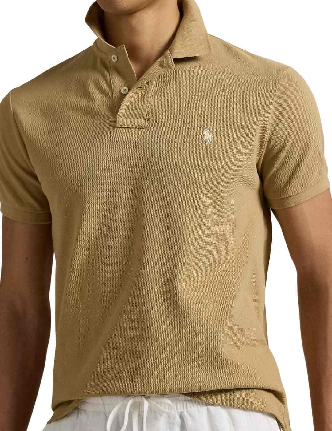 Ralph Lauren Polo manga corta tostado