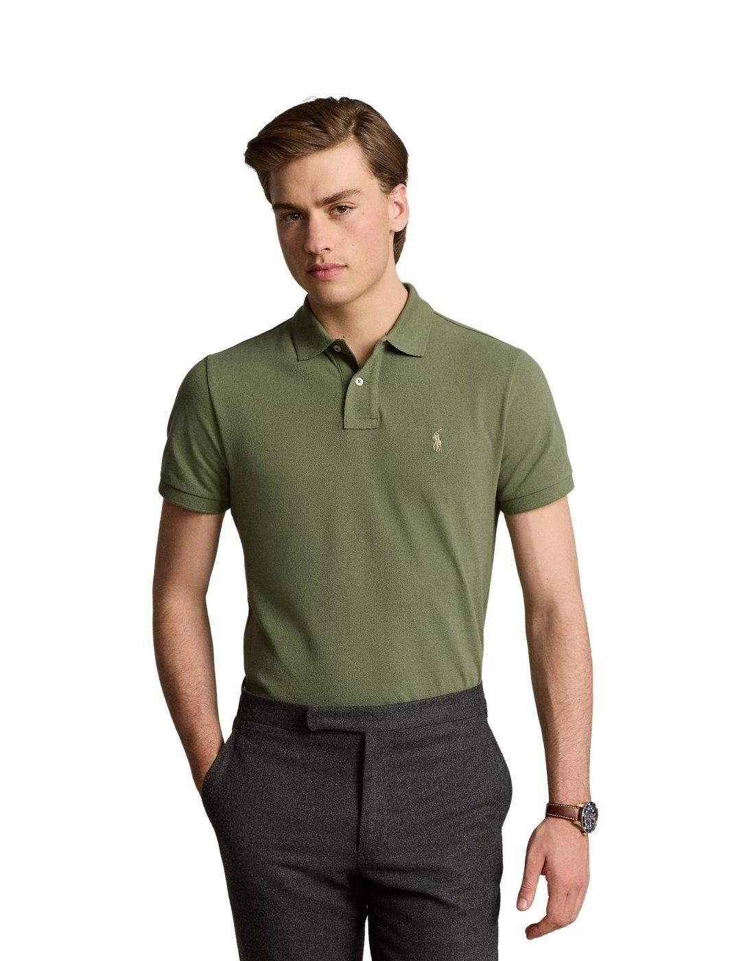 Ralph Lauren Polo manga corta verde caqui