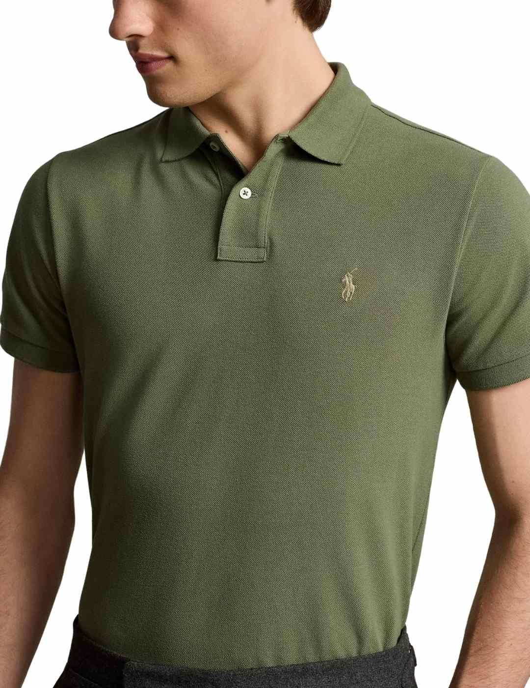 Ralph Lauren Polo manga corta verde caqui