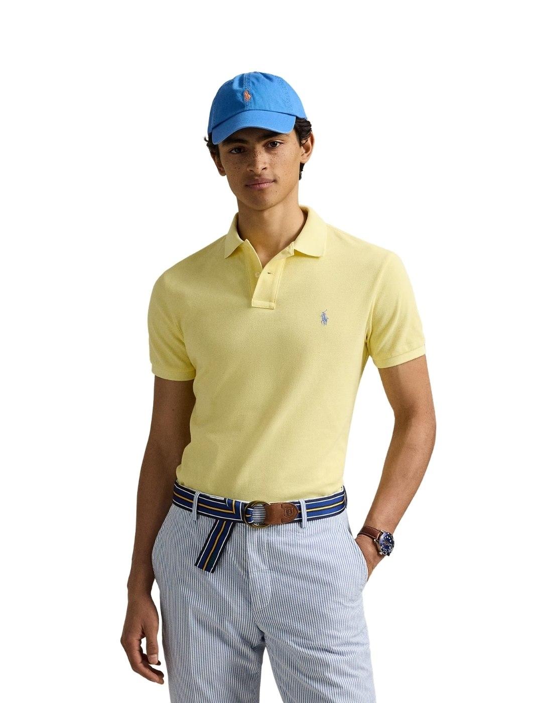 Ralph Lauren Polo manga corta amarillo pastel