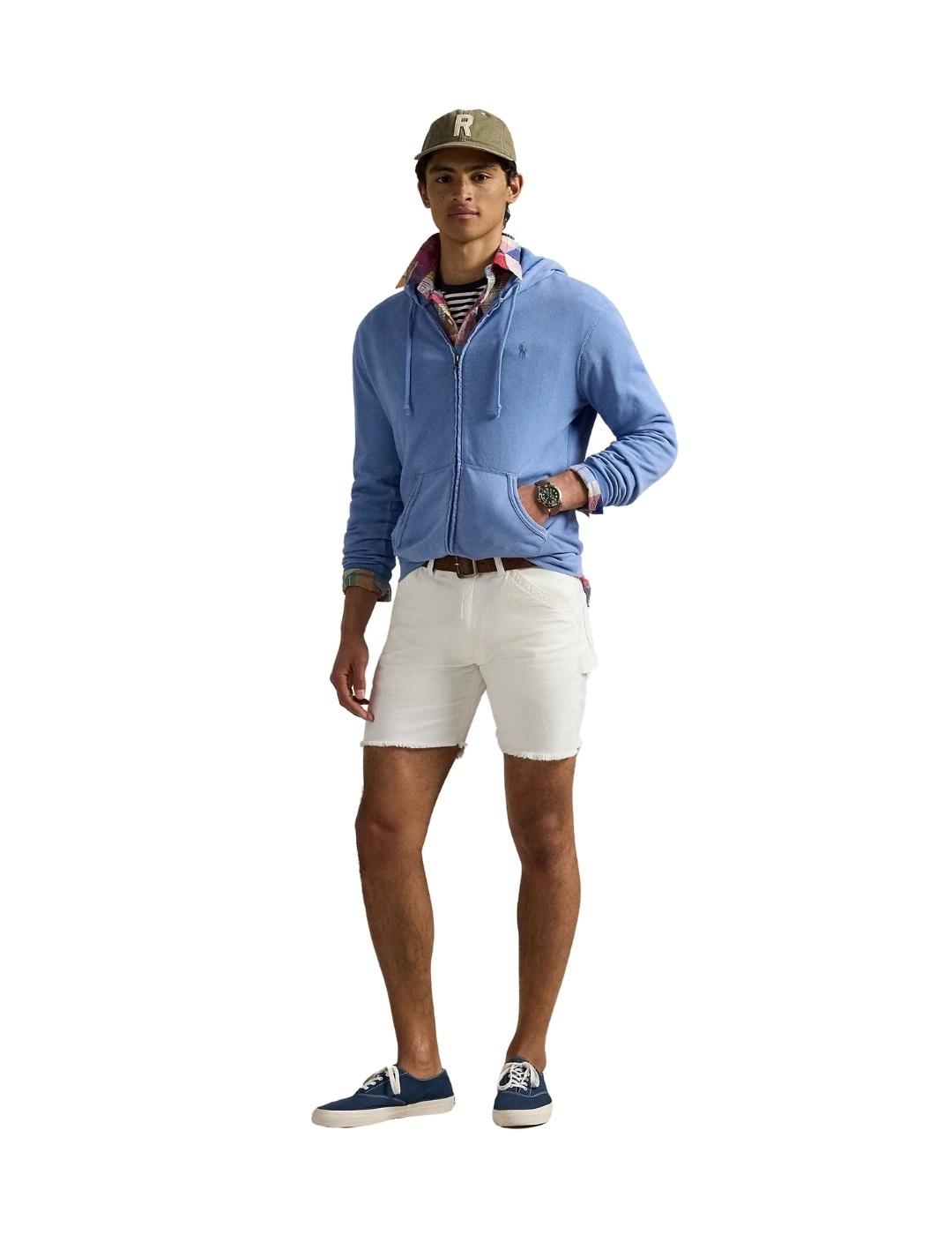 Ralph Lauren Sudadera de rizo cremallera azul