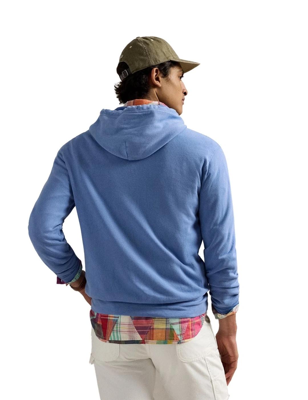 Ralph Lauren Sudadera de rizo cremallera azul