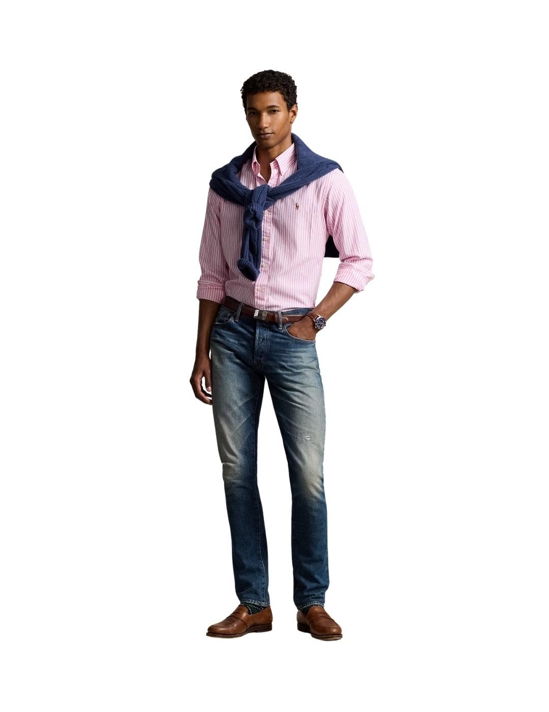 Ralph Lauren Camisa rayas rosa y blanco