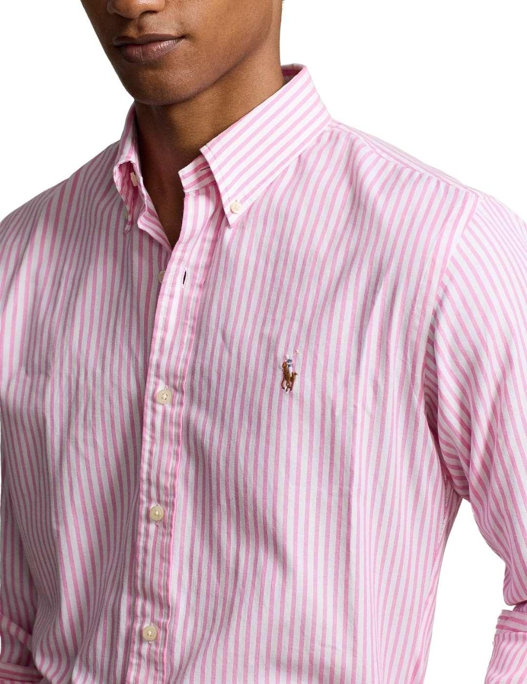Ralph Lauren Camisa rayas rosa y blanco