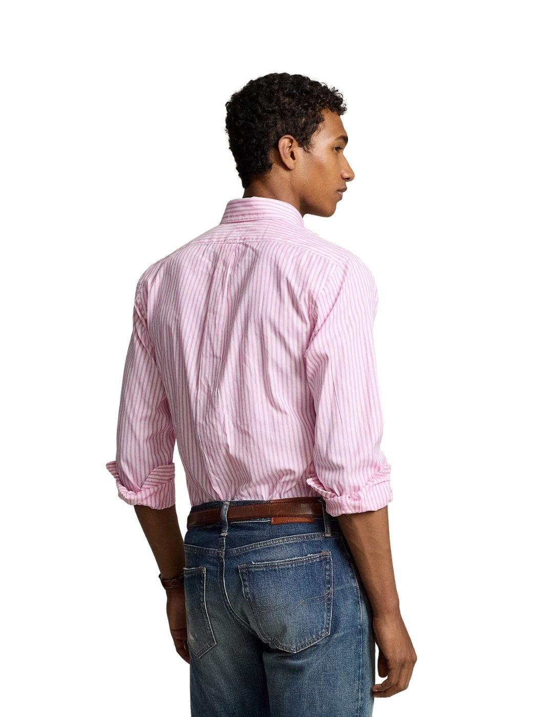 Ralph Lauren Camisa rayas rosa y blanco