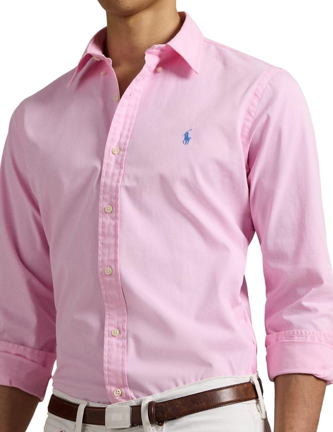 Ralph Lauren Camisa de sarga Custom Fit Rosa
