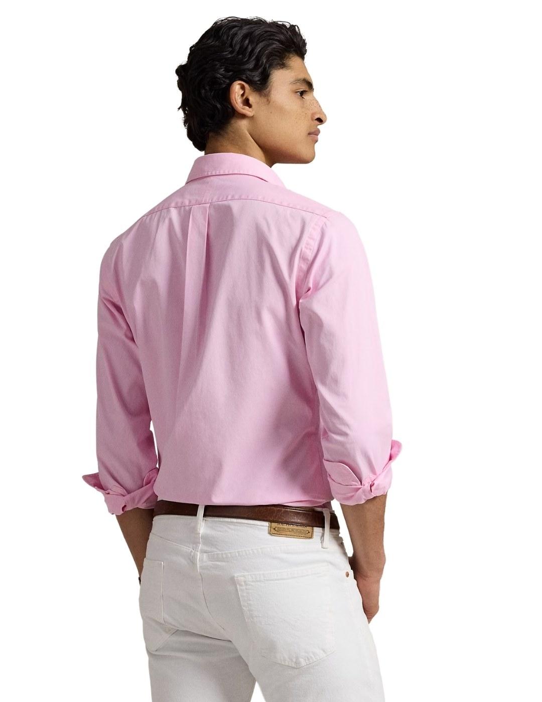 Ralph Lauren Camisa de sarga Custom Fit Rosa