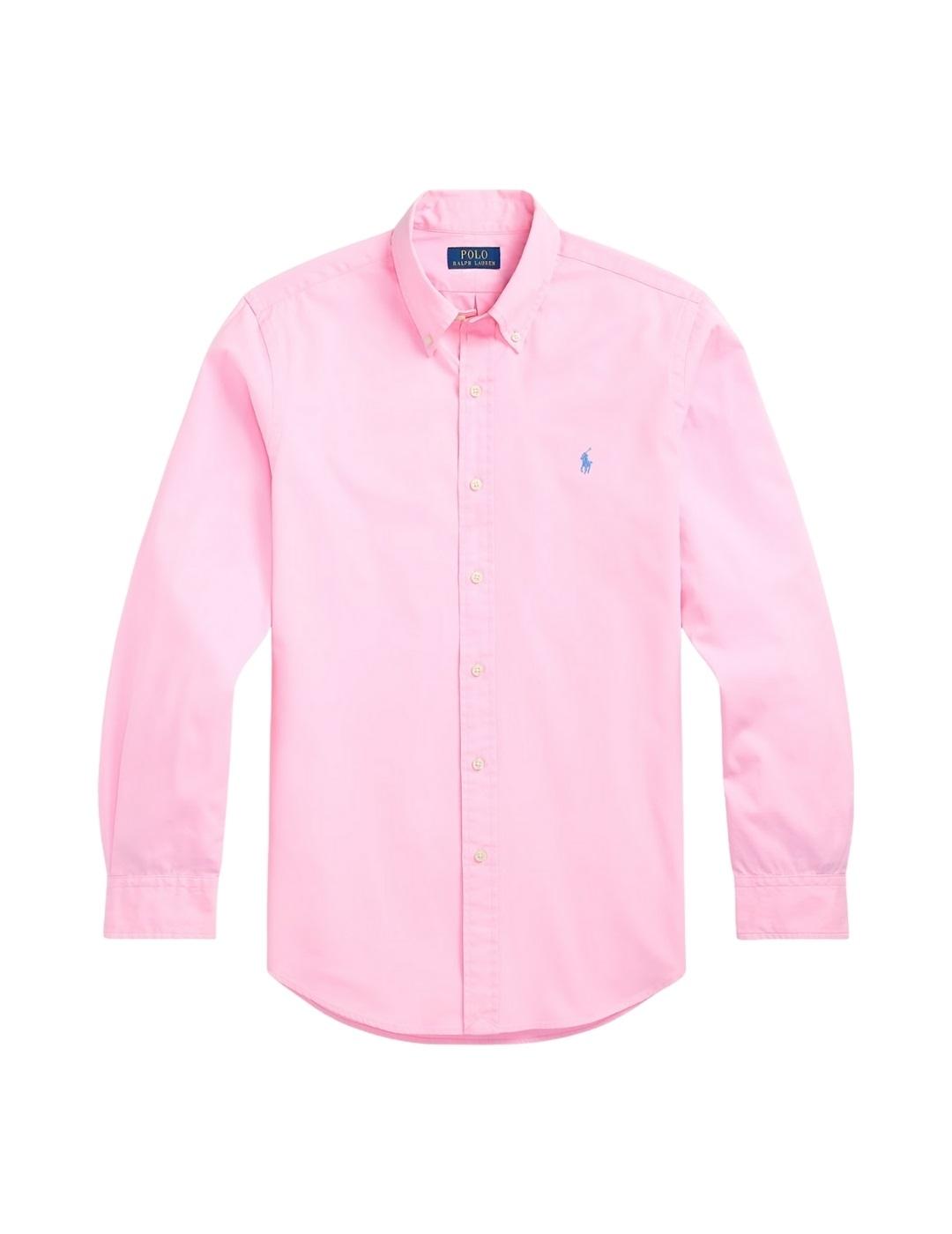 Ralph Lauren Camisa de sarga Custom Fit Rosa