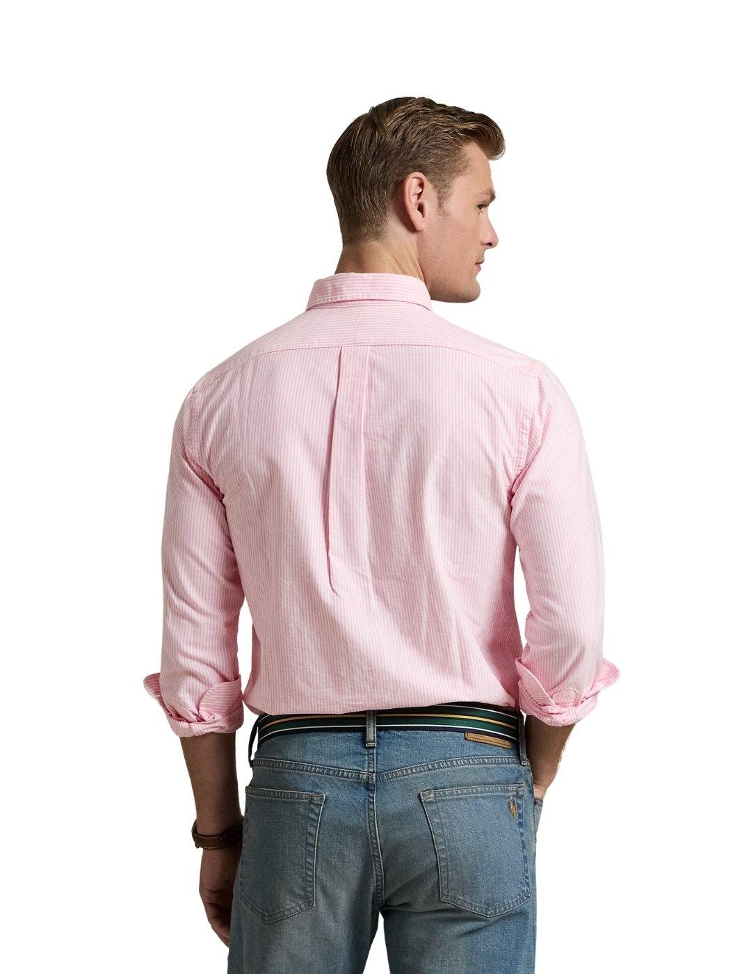 Ralph Lauren Camisa manga larga rosa pastel