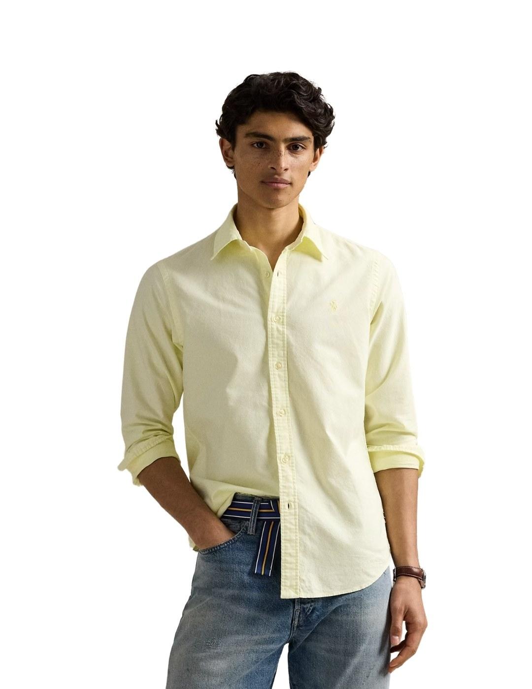 Ralph Lauren Camisa Amarillo pastel tinte mineral