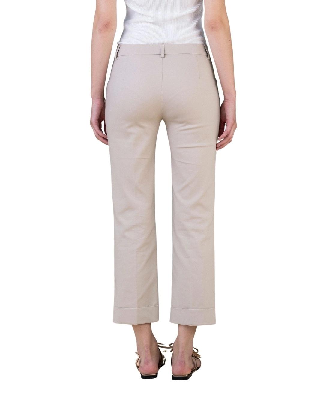 Hongo Pantalón Beige con vuelta