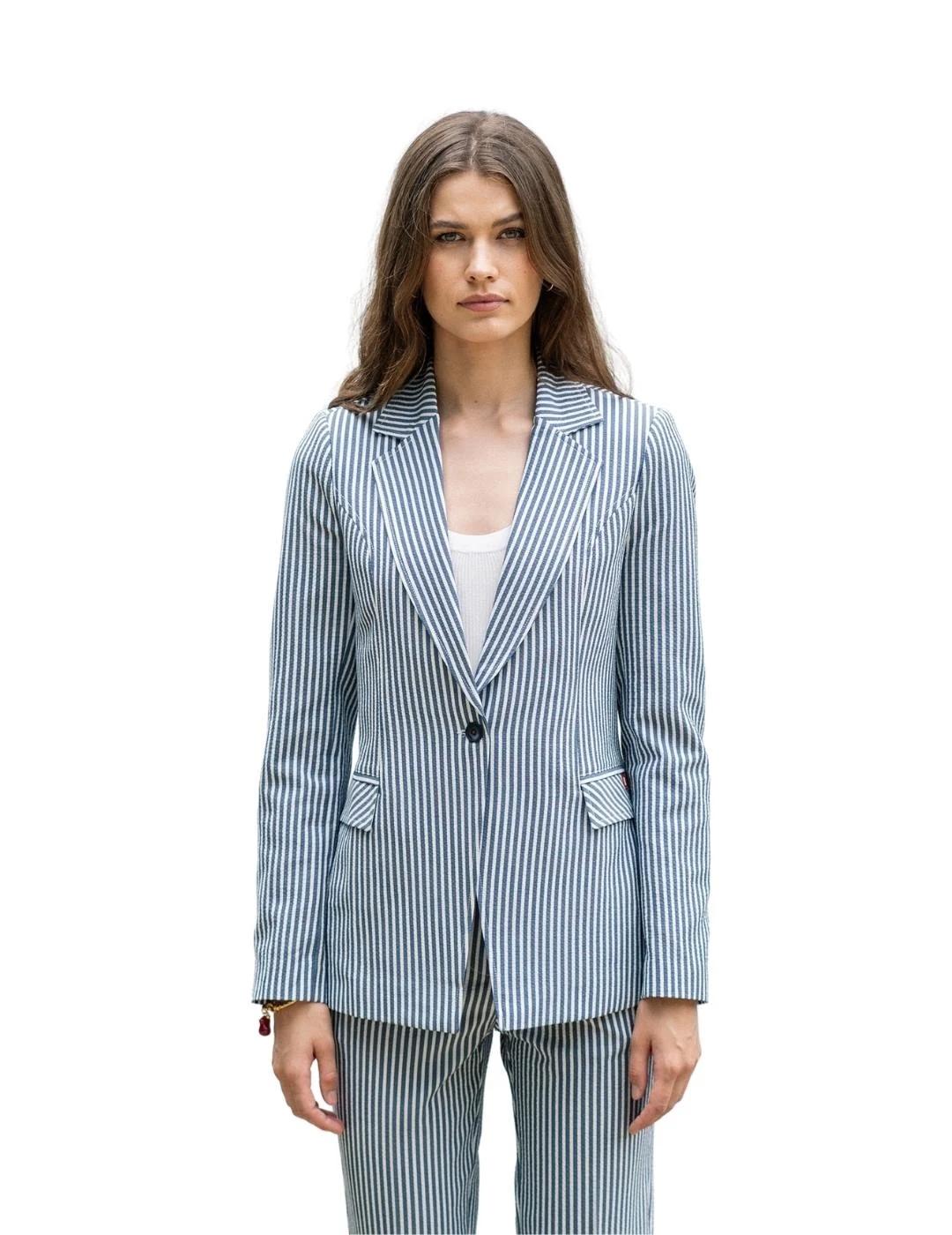 Hongo Americana rayas con bolsillos cartera