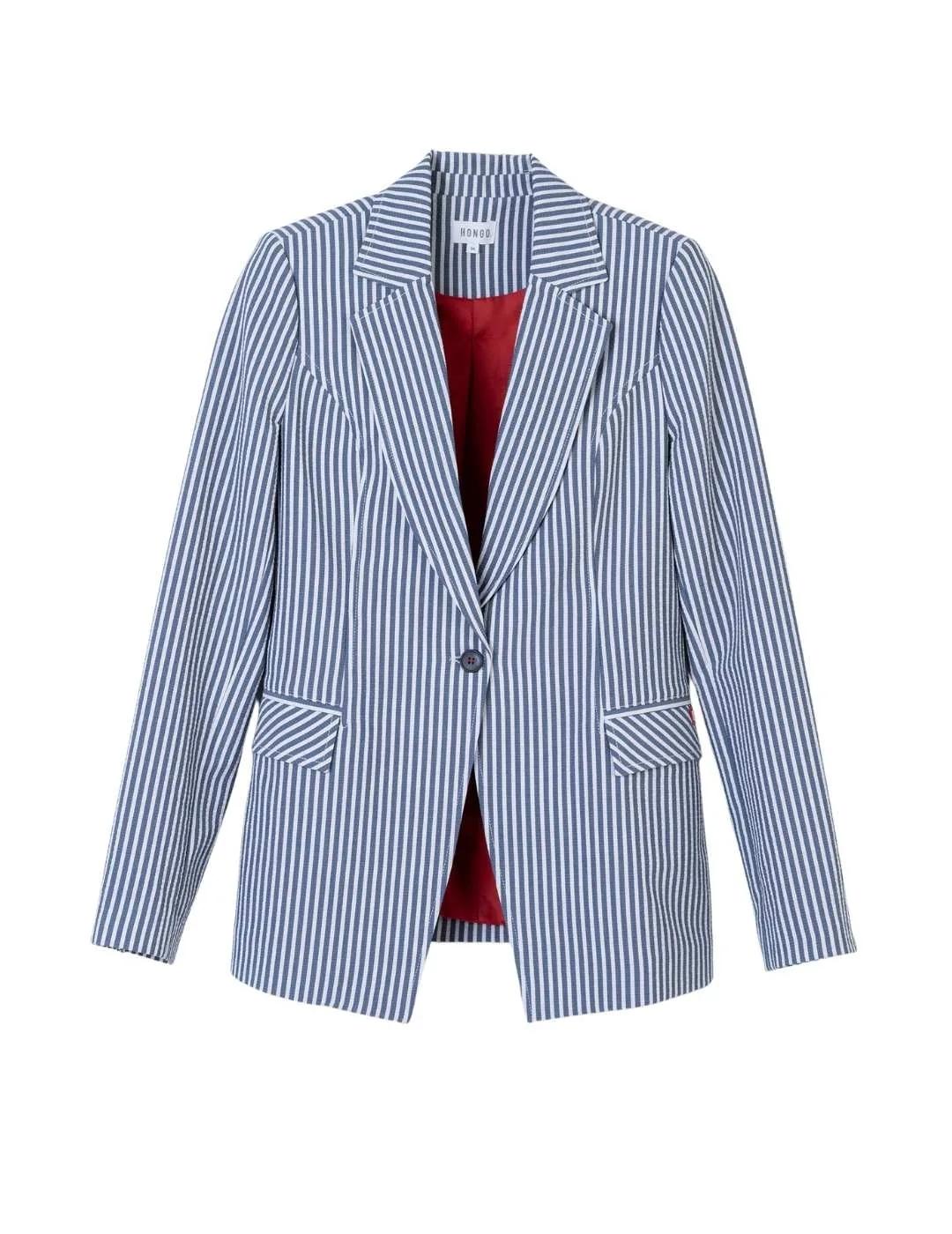 Hongo Americana rayas con bolsillos cartera