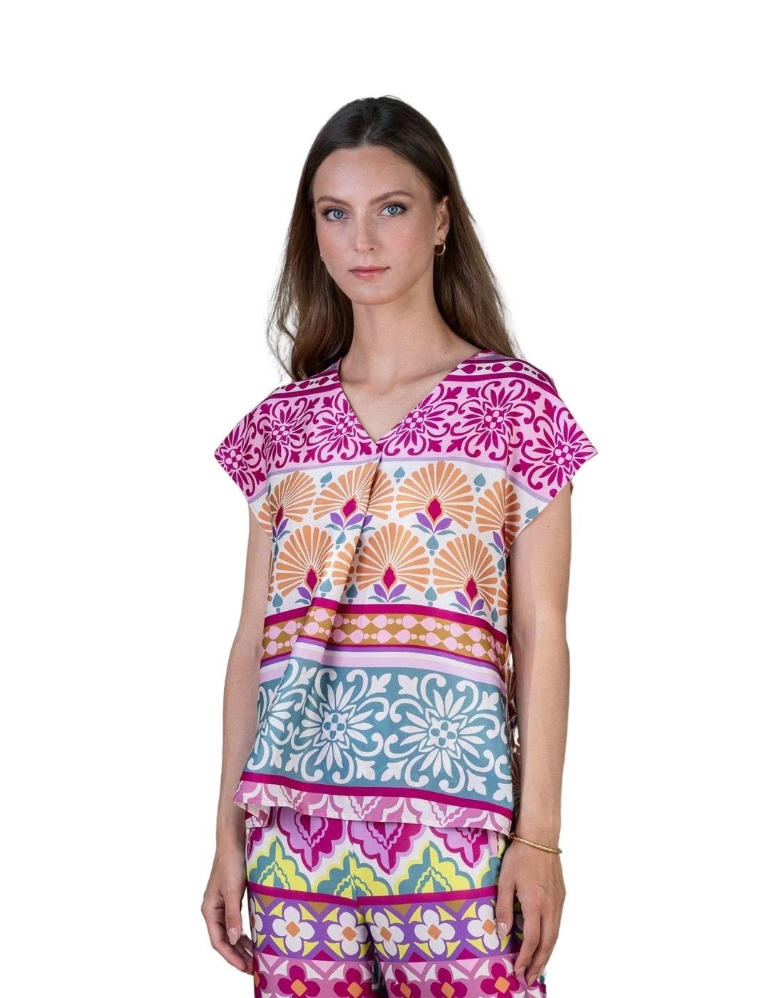 Hongo Blusa con estampado multicolor