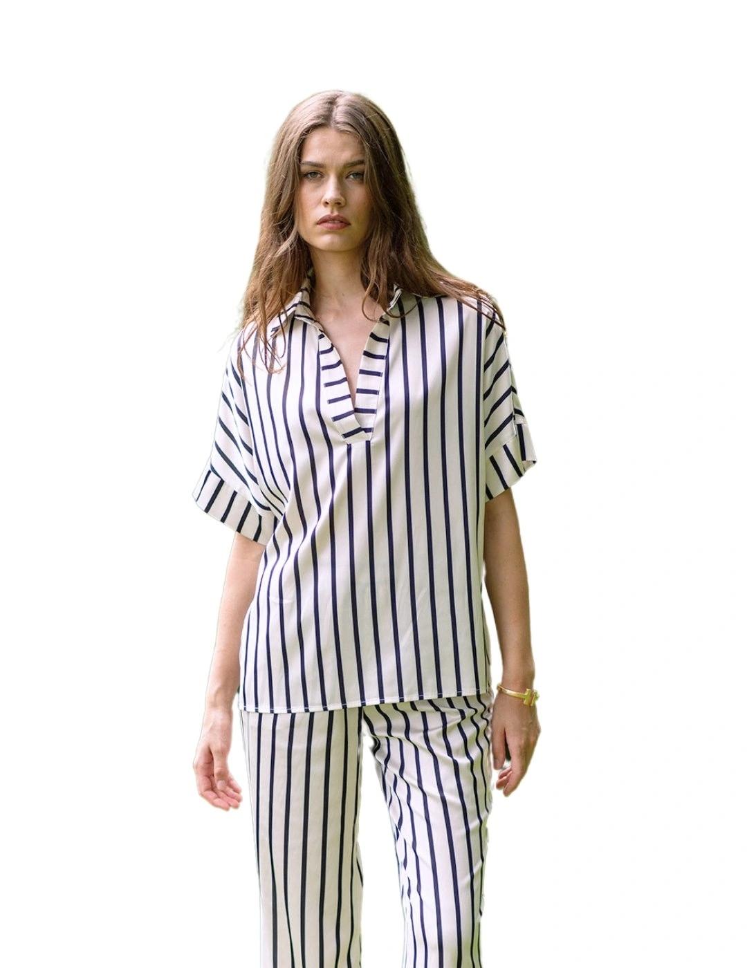 Hongo Blusa rayas verticales