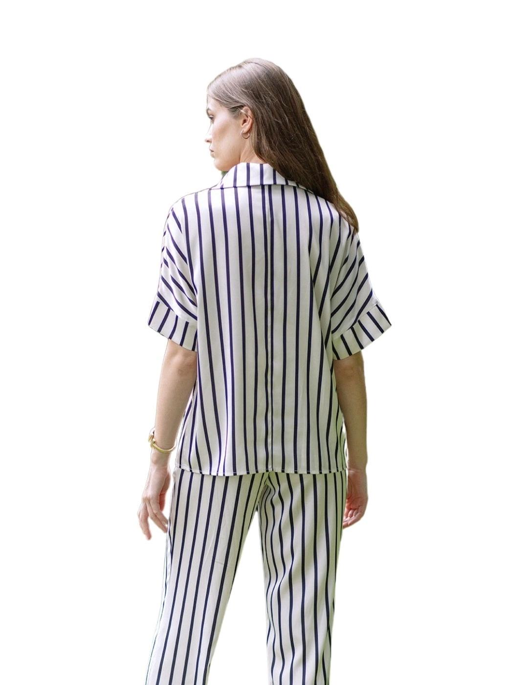 Hongo Blusa rayas verticales