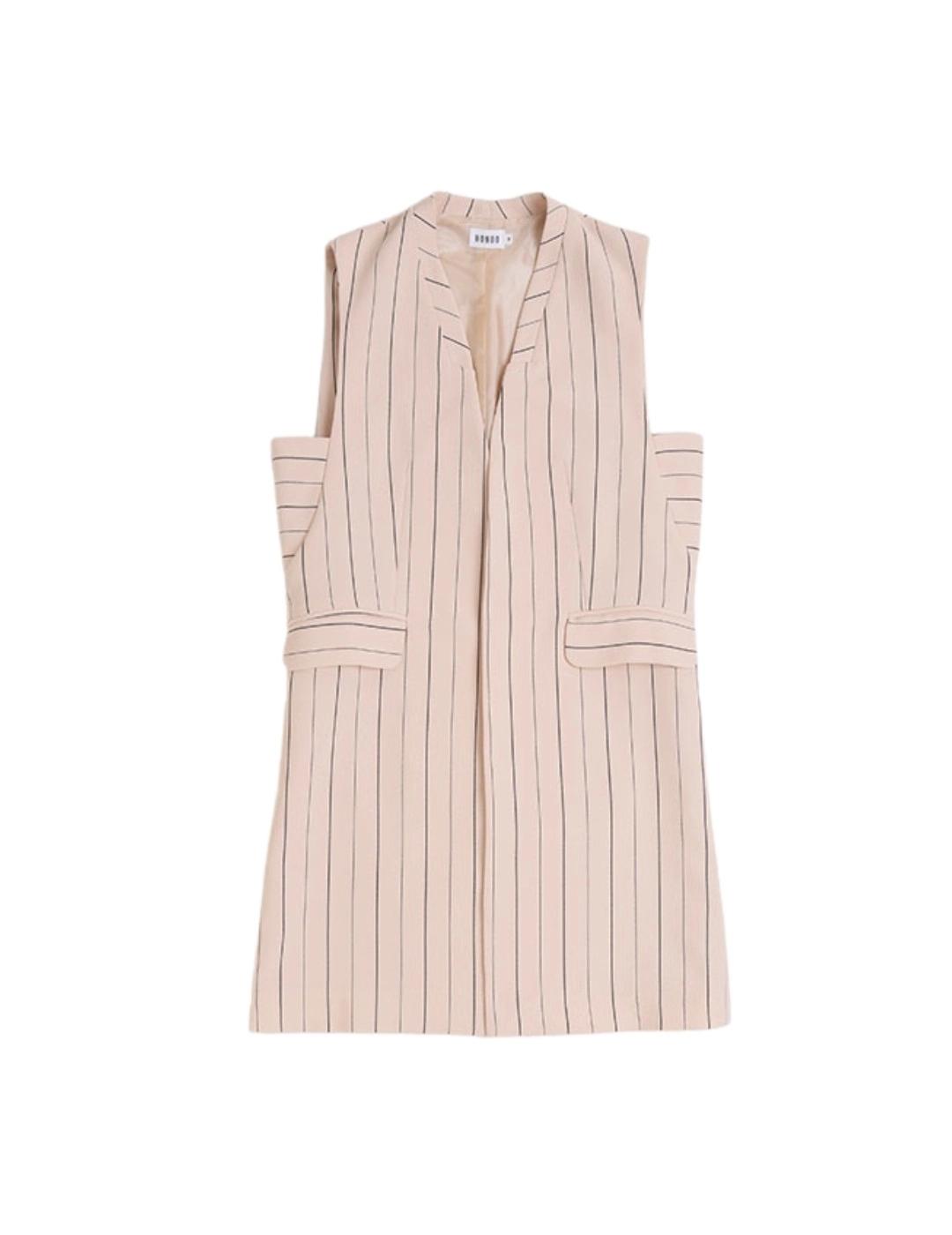 Hongo Chaleco largo de rayas