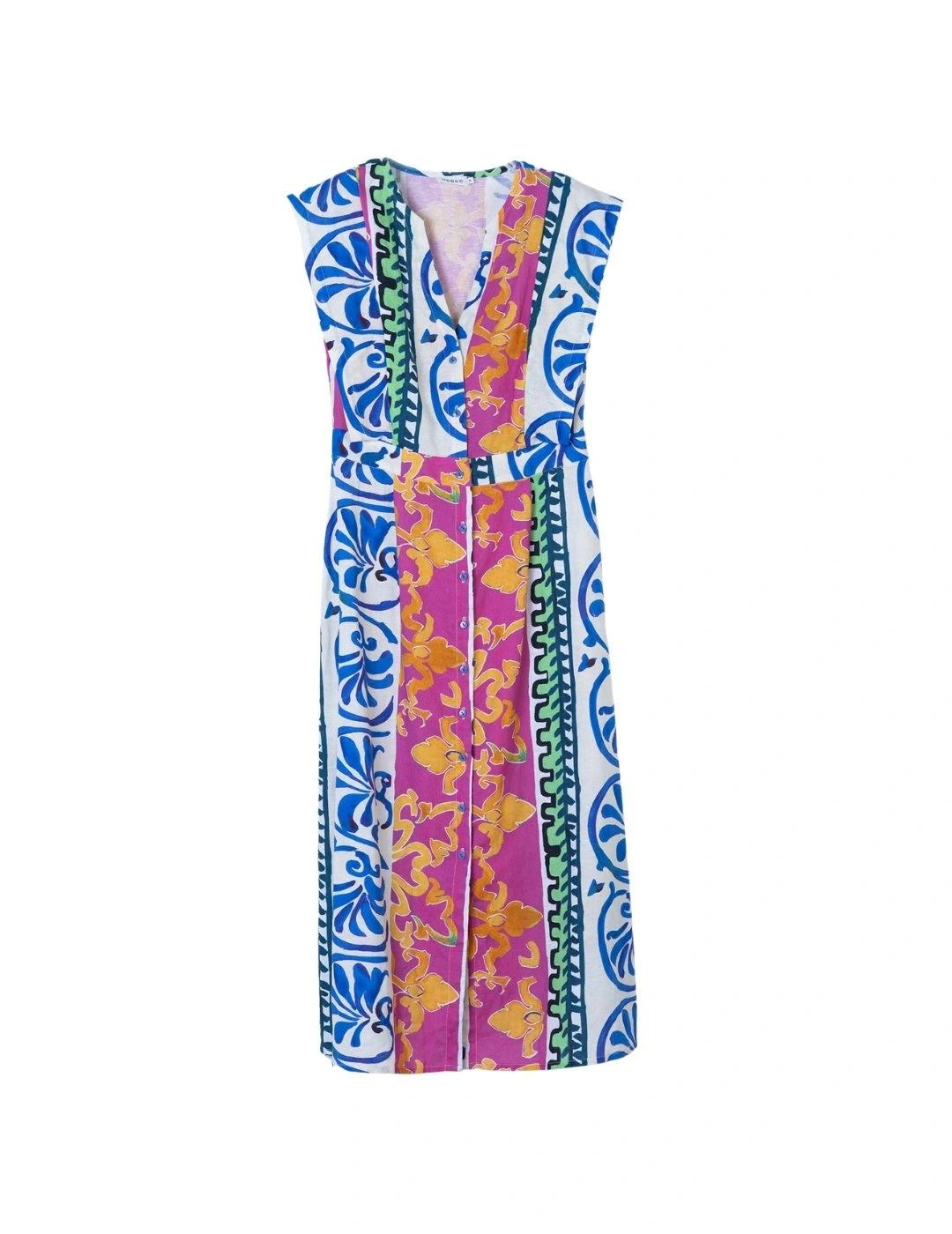 Hongo Vestido midi con estampado vibrante